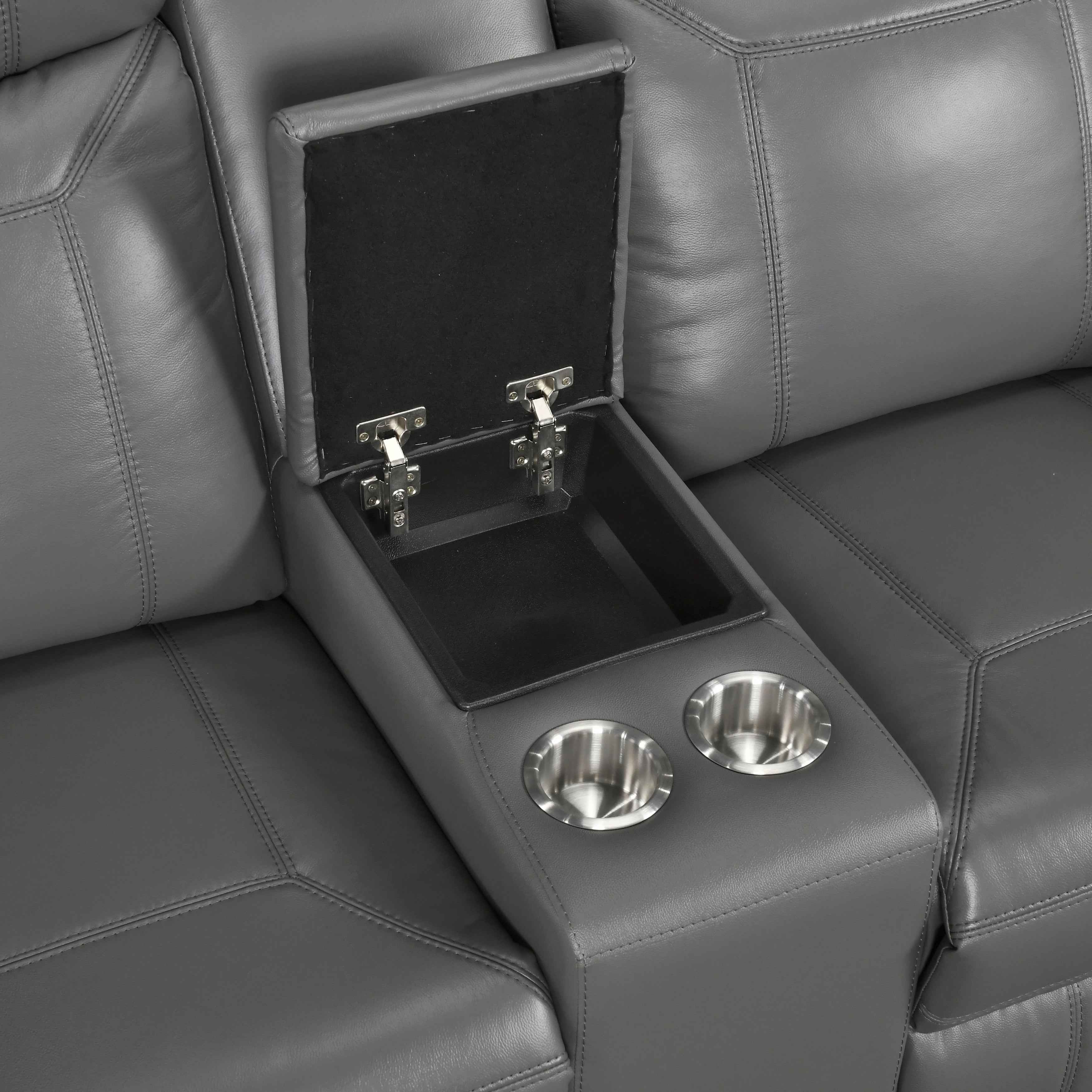Nest Dark Gray Reclining Living Room Set - Image 9