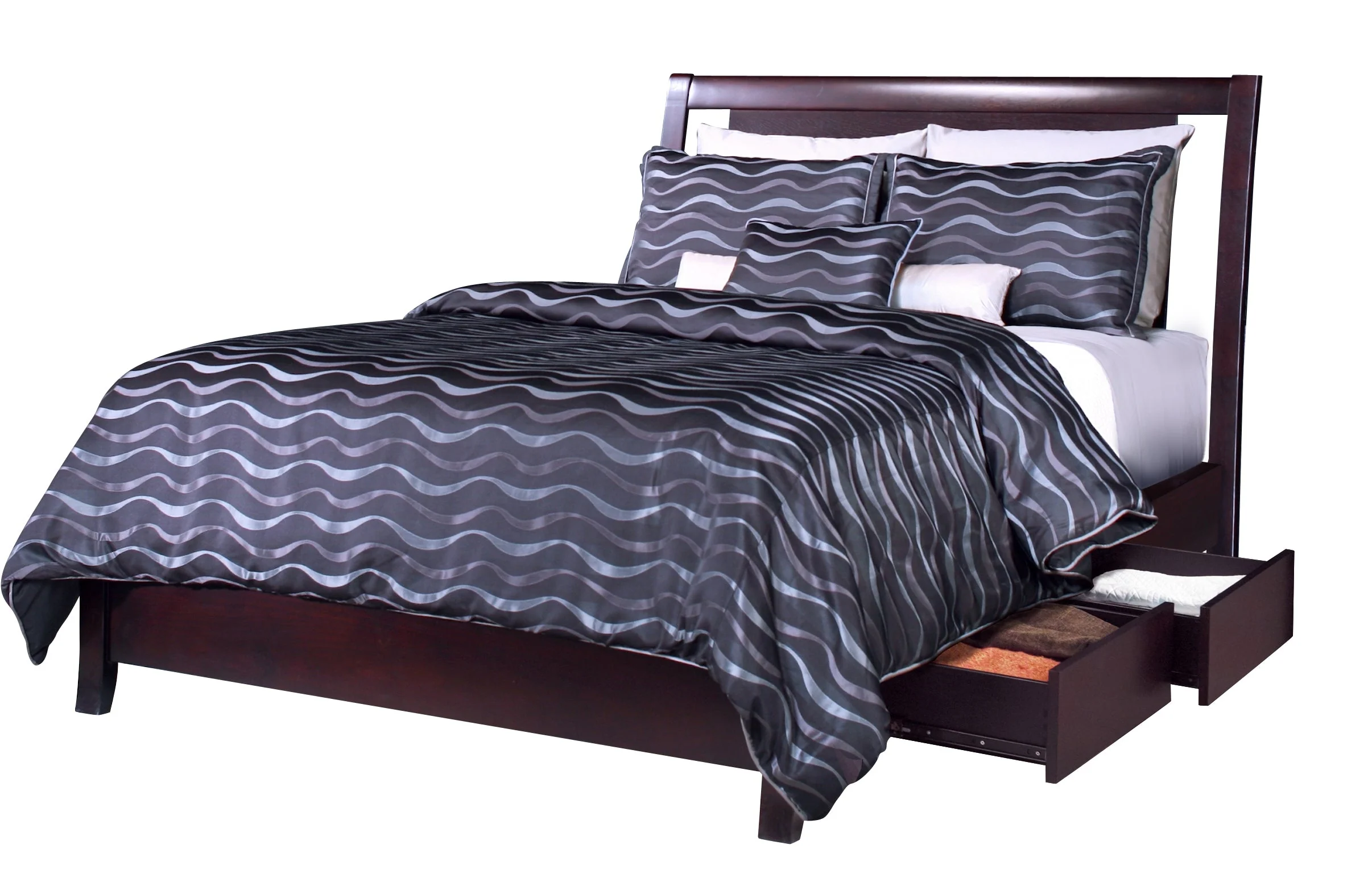 Nevis California King Low Profile Storage Bed in Espresso - Image 6