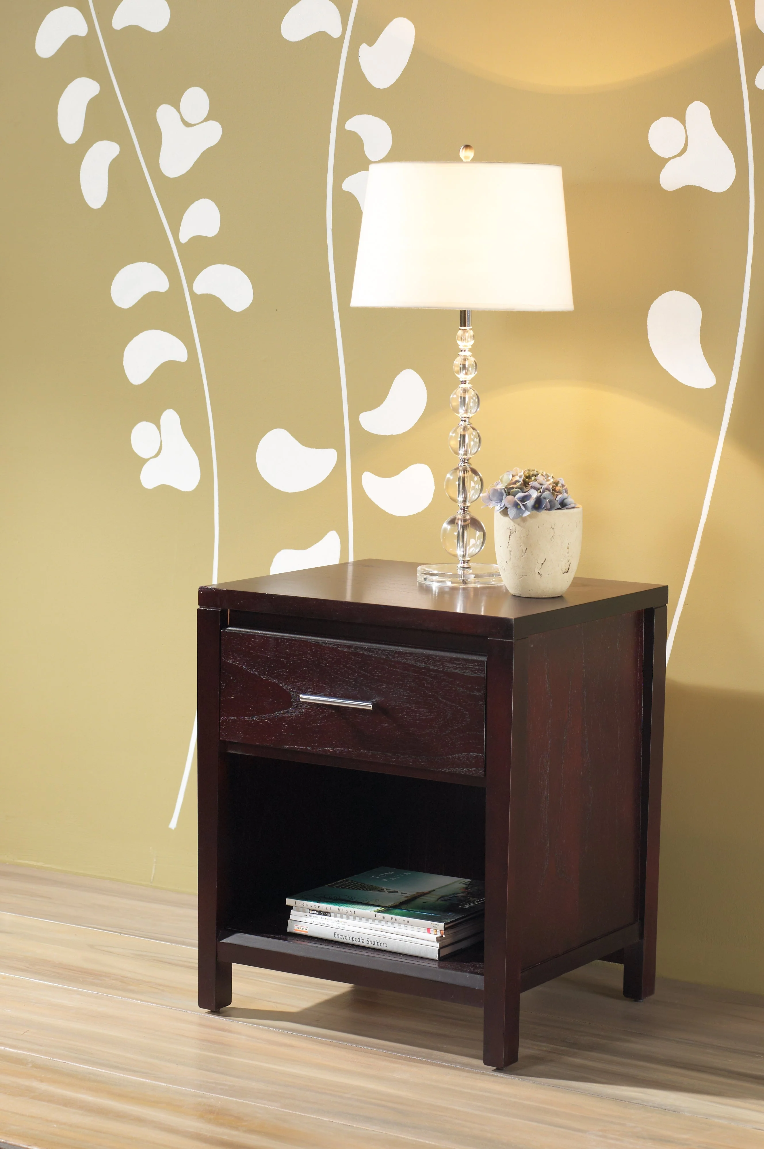 Nevis Charging Station Nightstand in Espresso - Image 9