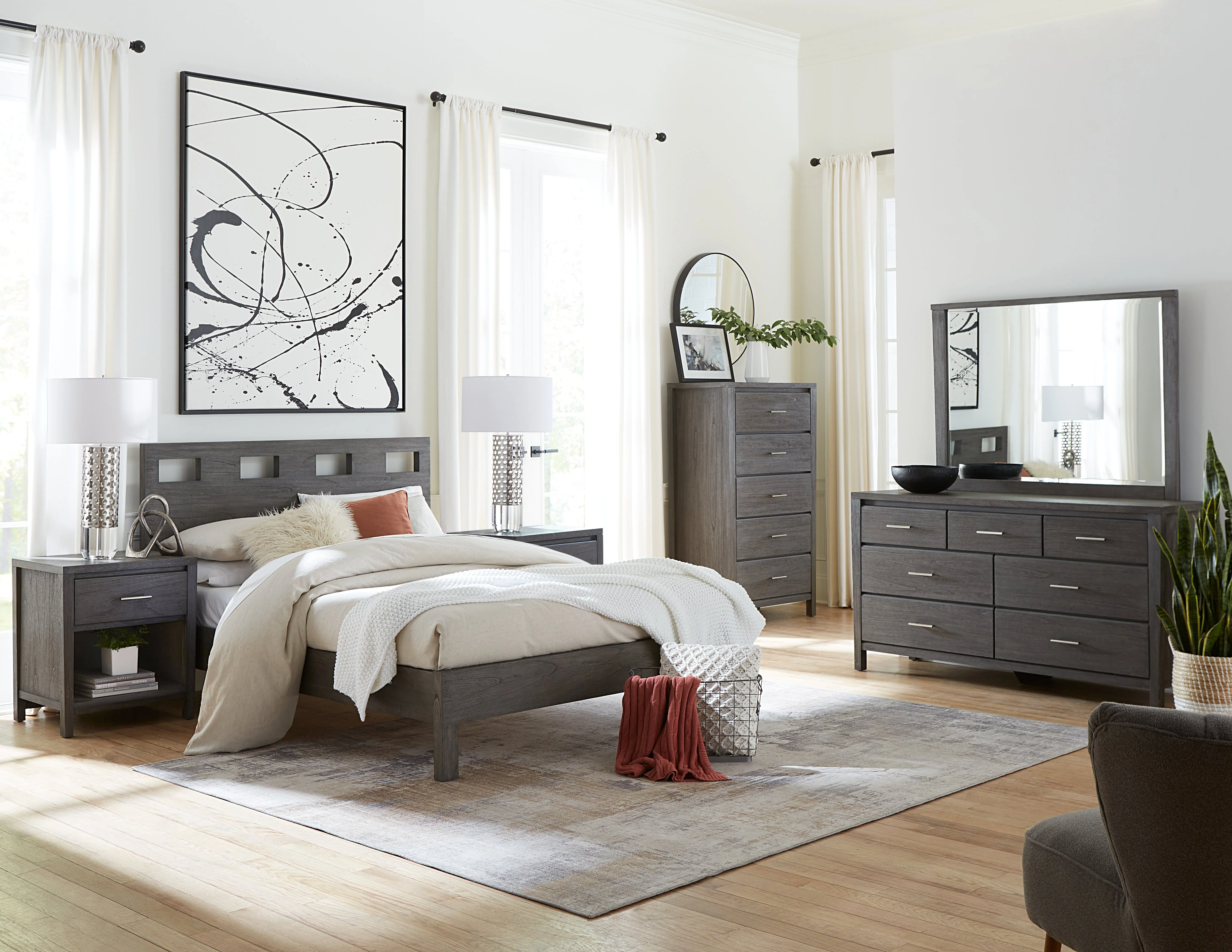 Nevis Seven Drawer Dresser in Sharkskin - Image 4