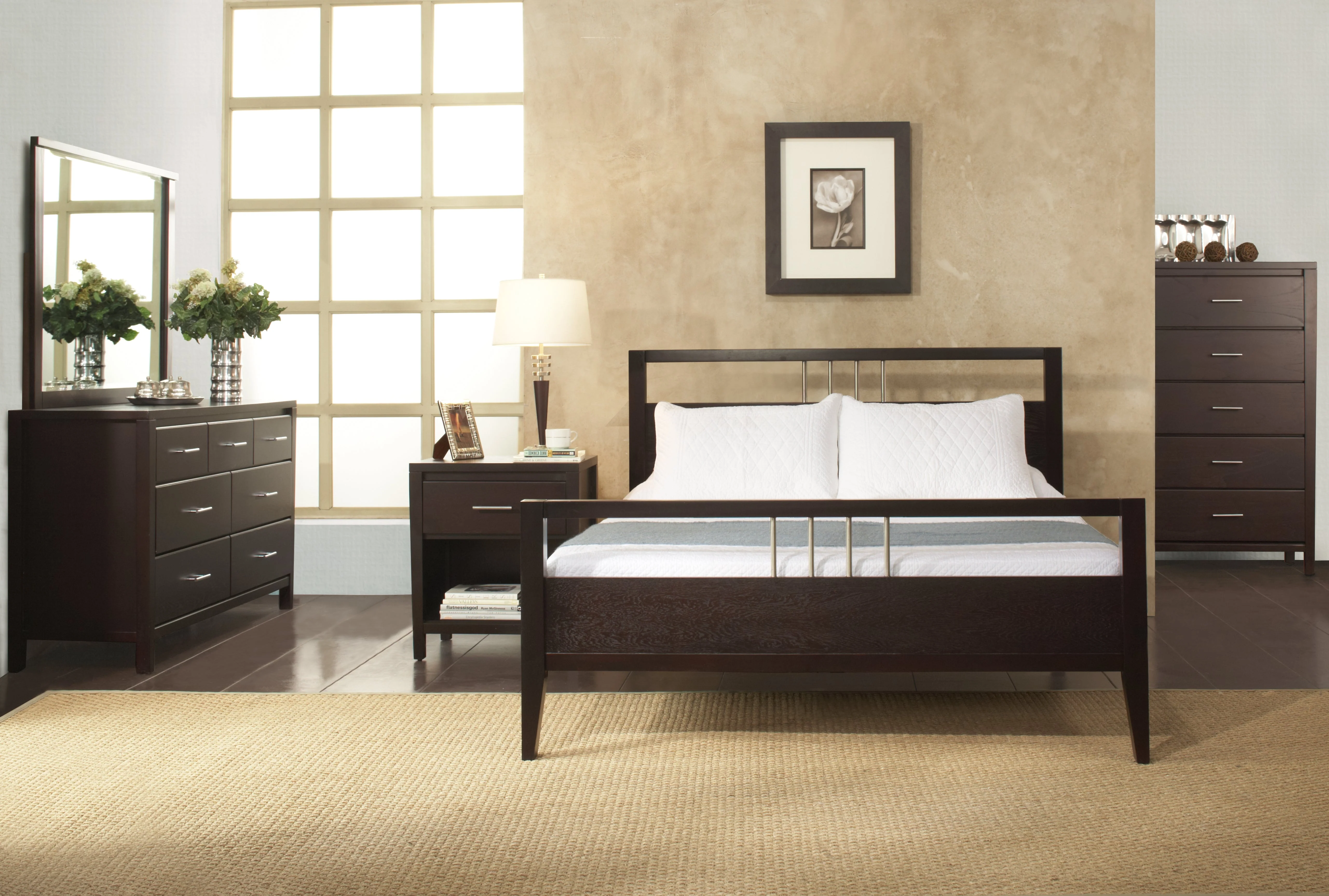 Nevis Wood Full Platform Bed in Espresso - Image 3
