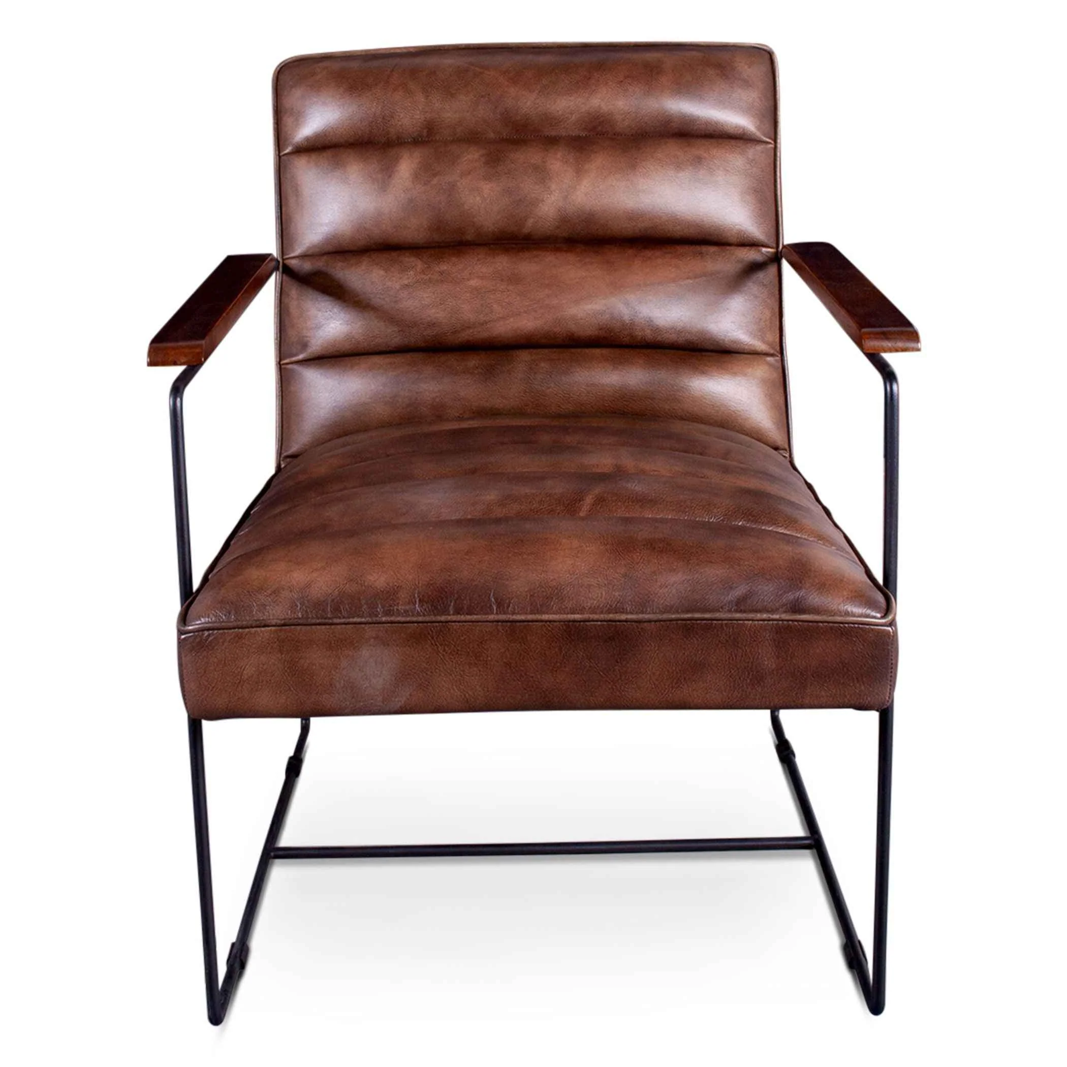 New York Tony Accent Chair in Antique Whiskey Leather - Image 2