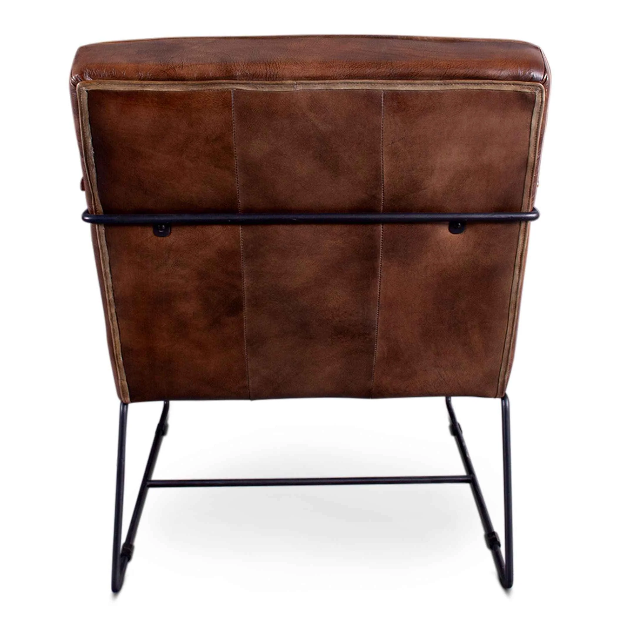 New York Tony Accent Chair in Antique Whiskey Leather - Image 6