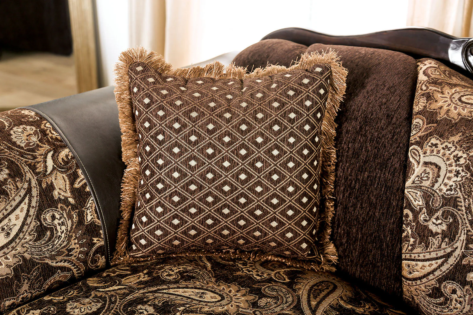 Newdale Brown/Gold Sofa & Loveseat - Image 6