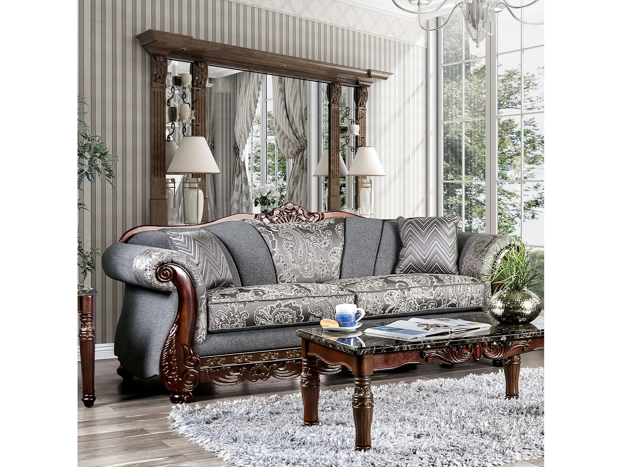 Newdale Gray Sofa & Loveseat - Image 3