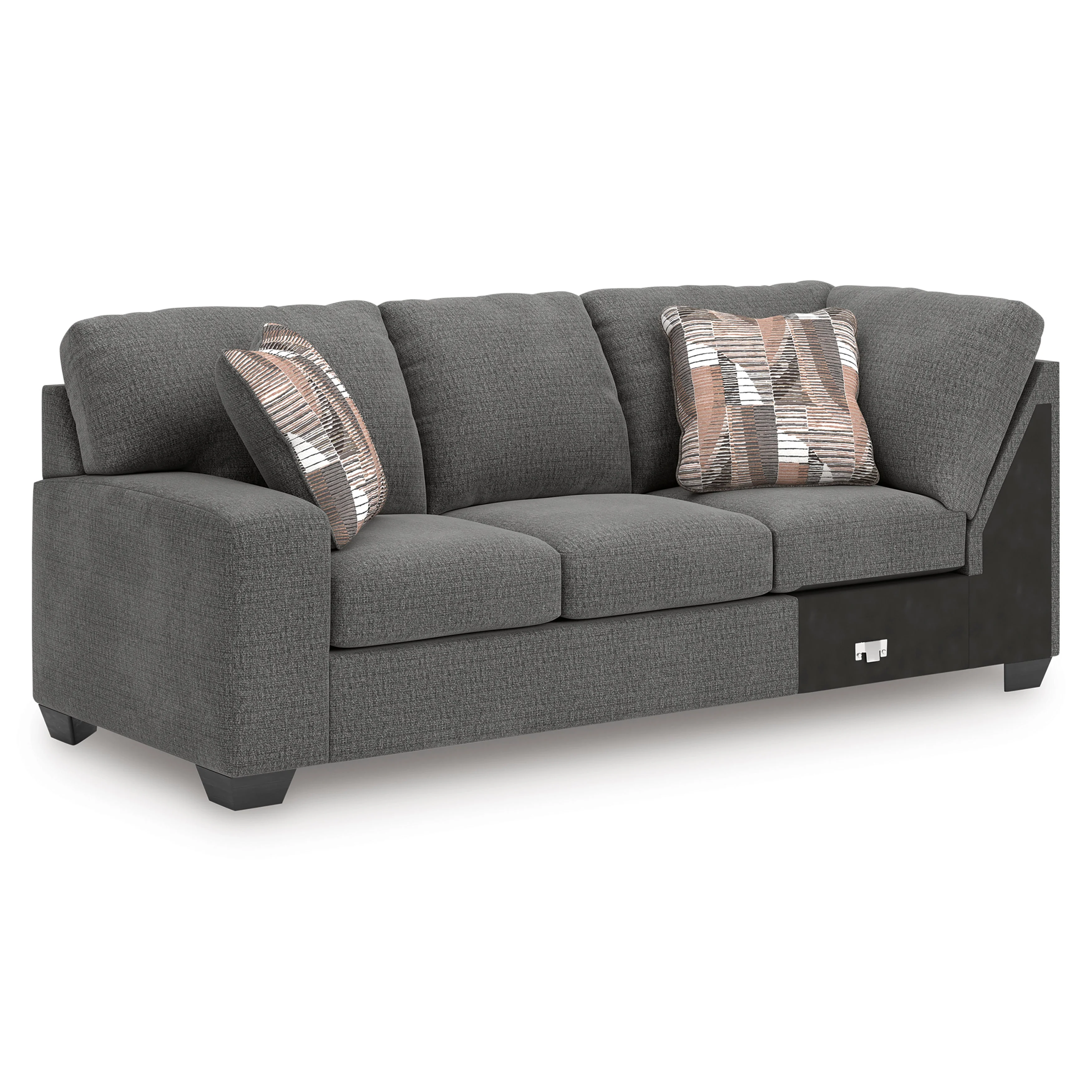 Newellen Greystone 3-Piece Right Arm Facing (RAF) Chaise Sleeper Sectional - Image 6