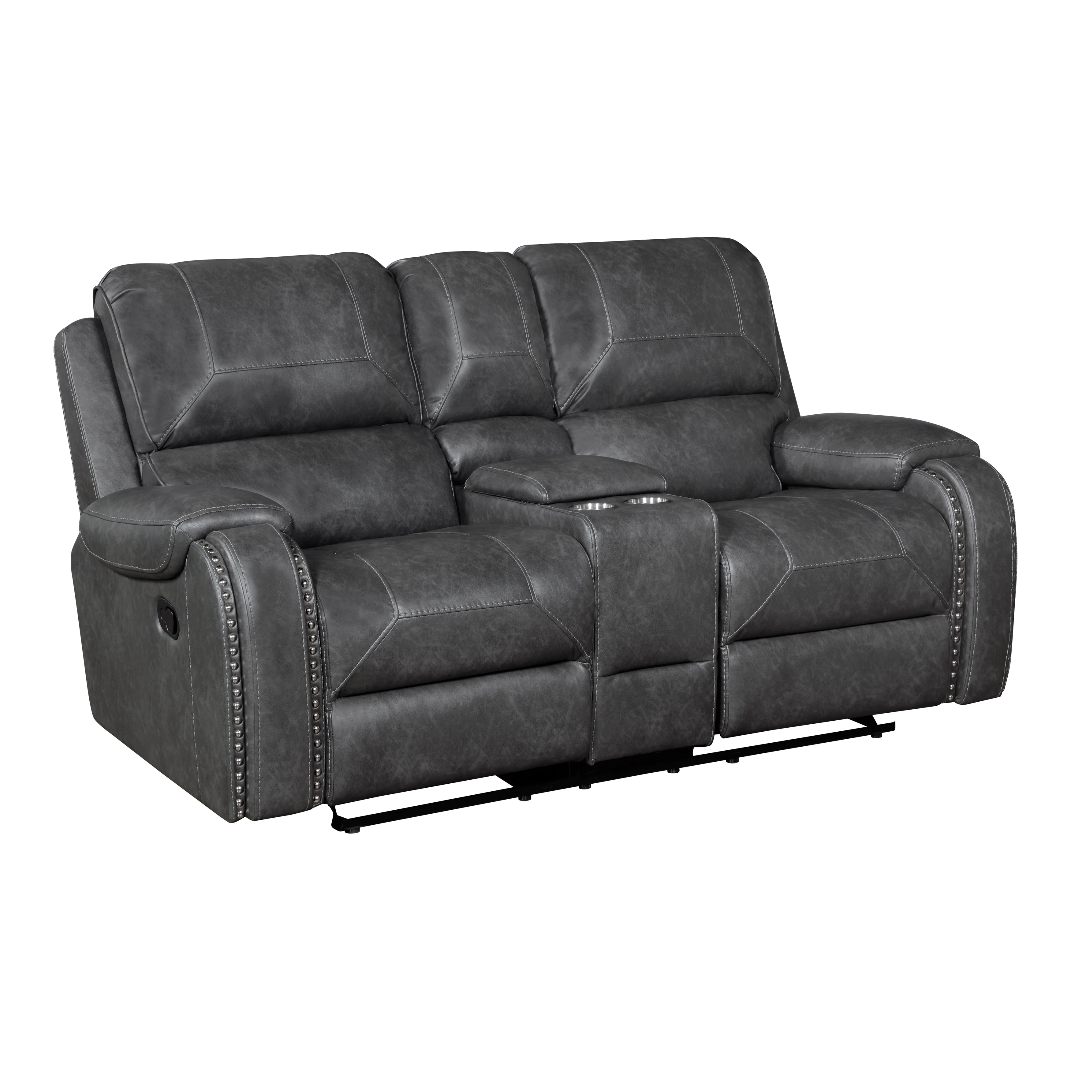 Newnan Gray Double Reclining Living Room Set - Image 10