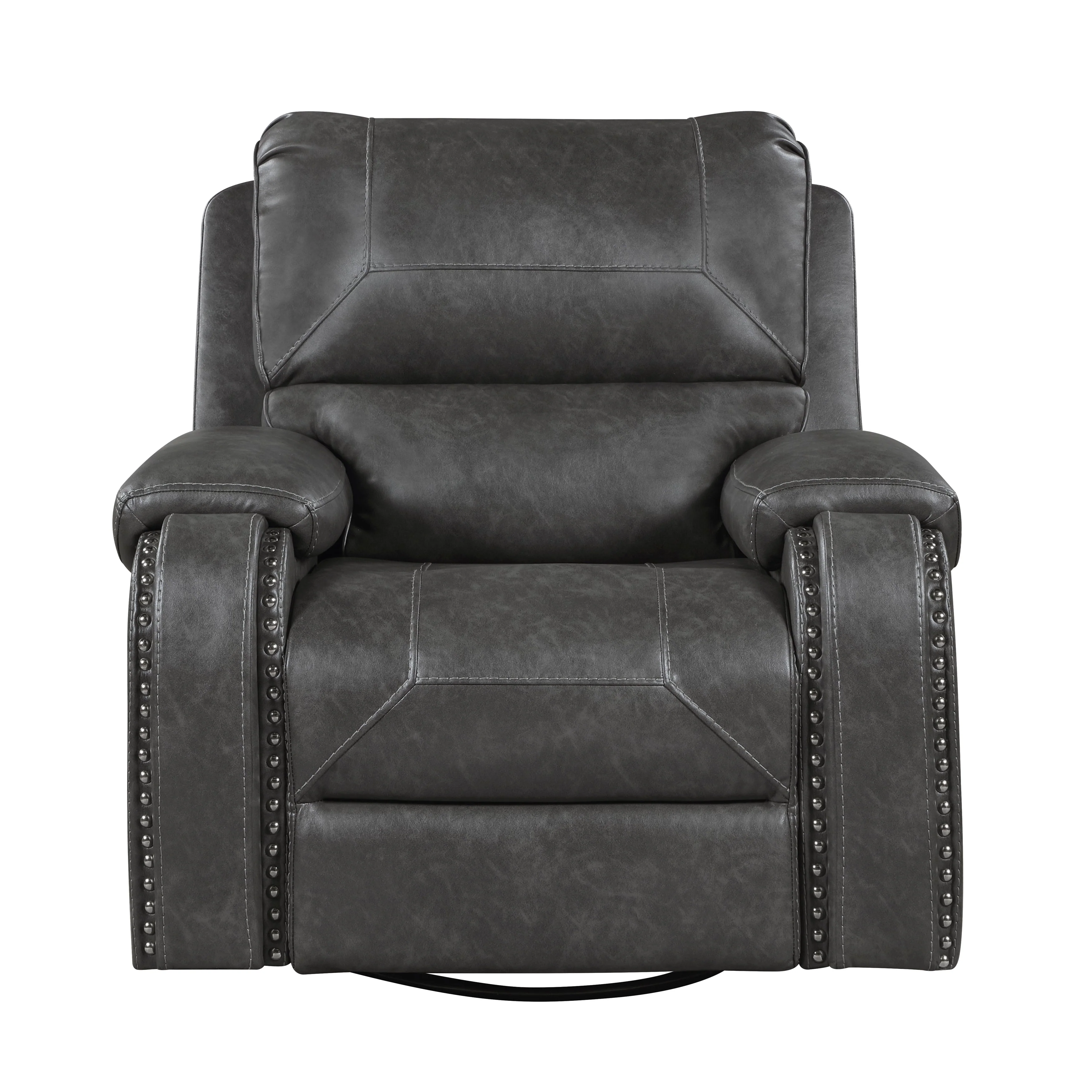 Newnan Gray Swivel Glider Reclining Chair - Image 15