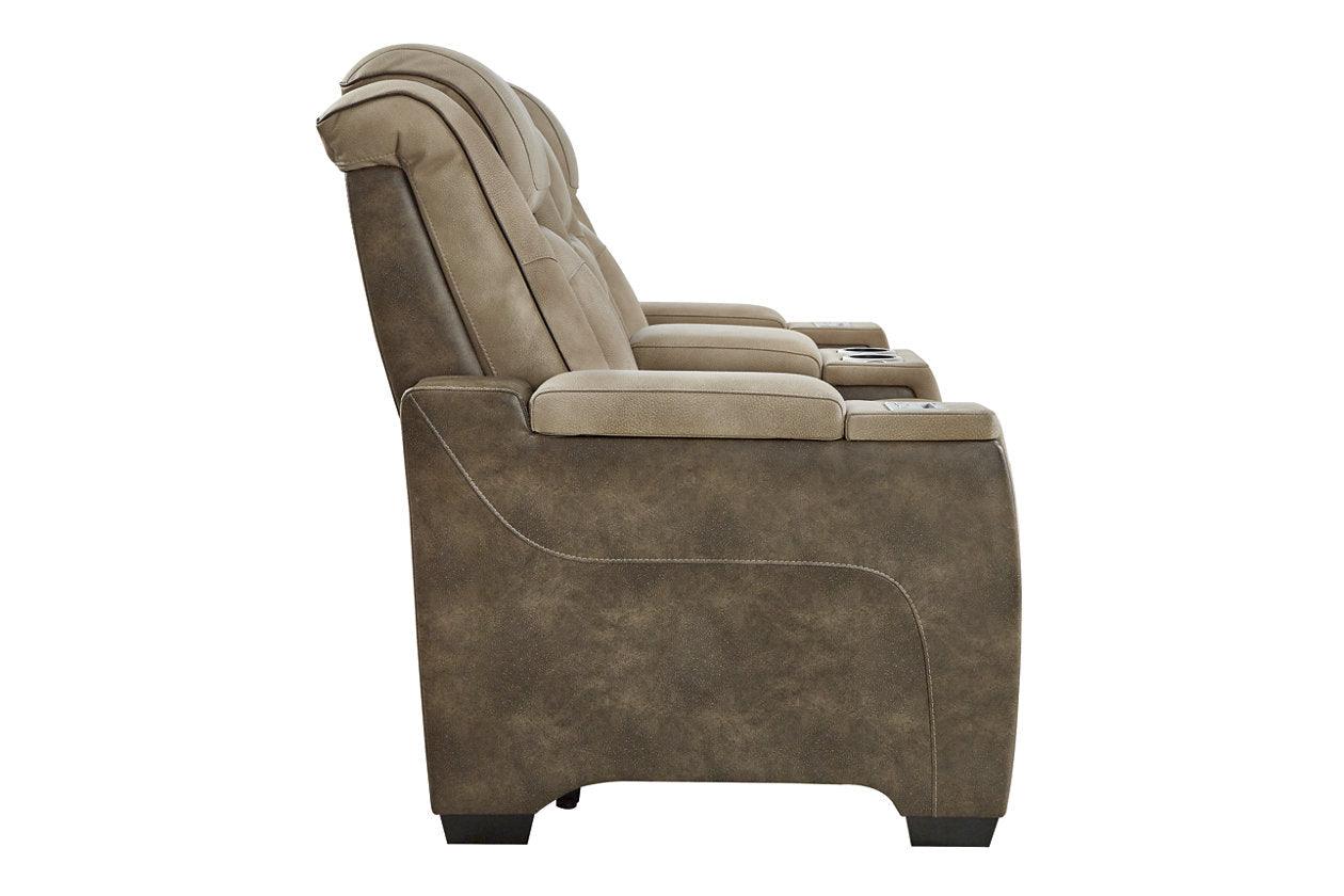 Next-Gen DuraPella Sand Dual Power Reclining Loveseat with Console - Image 3
