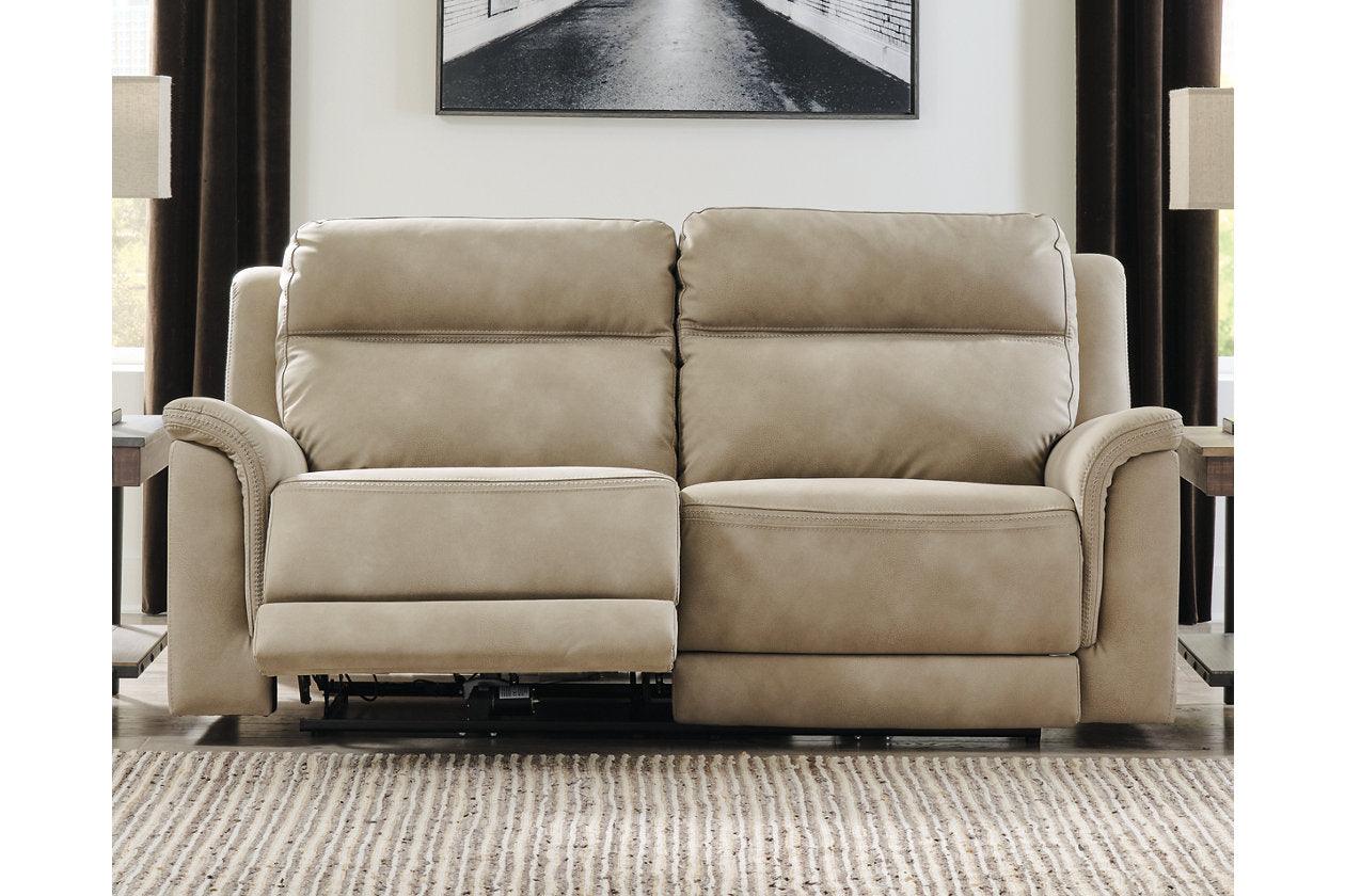 Next-Gen DuraPella Sand Performance Fabric Dual Power Reclining Sofa