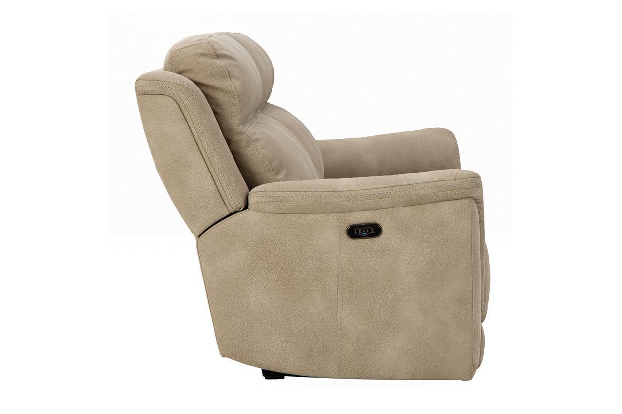 Next-Gen DuraPella Sand Performance Fabric Dual Power Reclining Sofa - Image 5