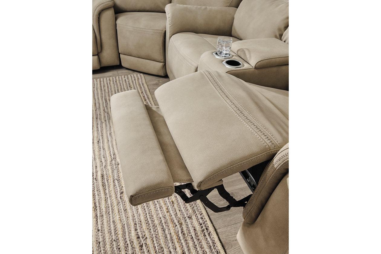 Next-Gen DuraPella Sand Performance Fabric Dual Power Reclining Sofa - Image 8