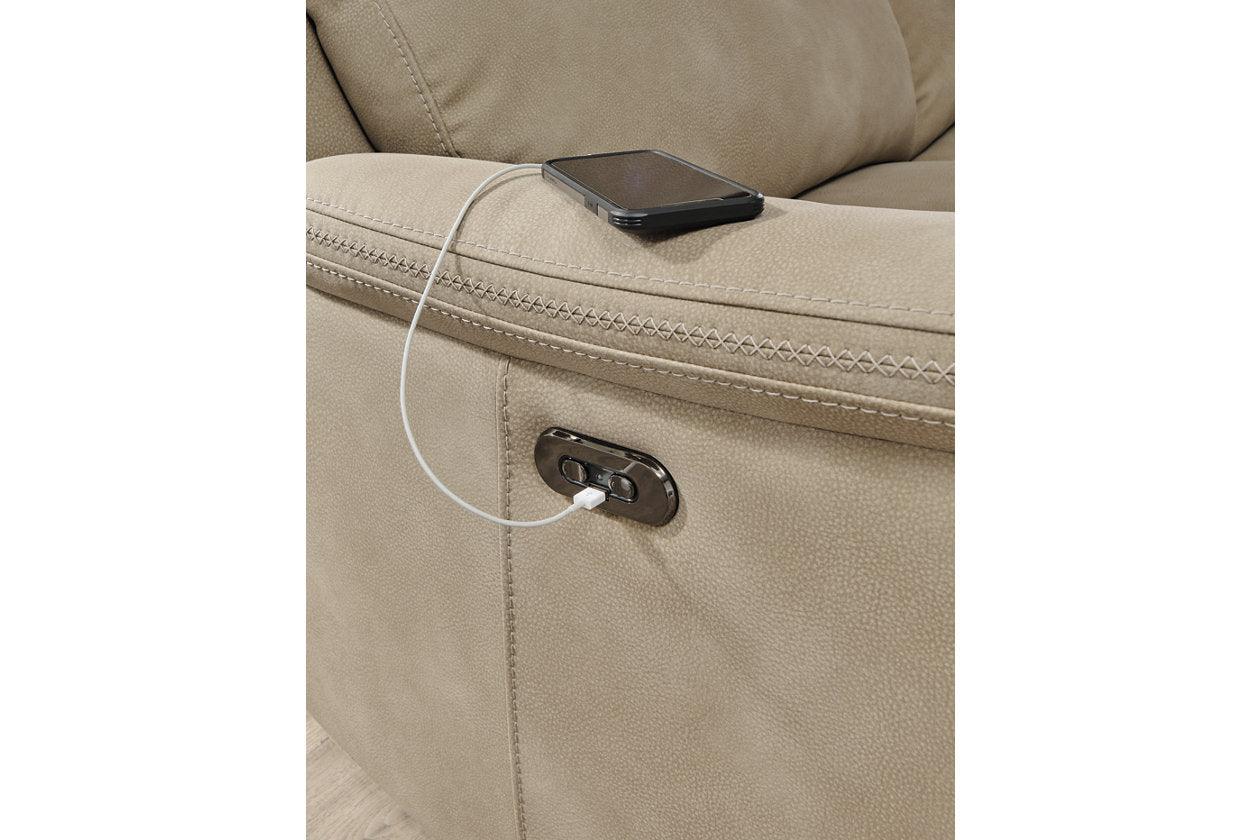 Next-Gen DuraPella Sand Power Reclining Loveseat with Console - Image 12