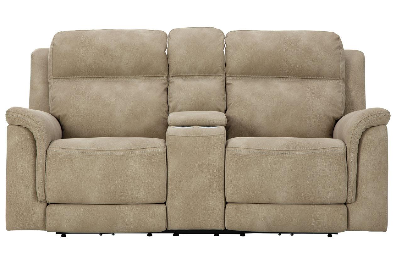 Next-Gen DuraPella Sand Power Reclining Loveseat with Console - Image 5