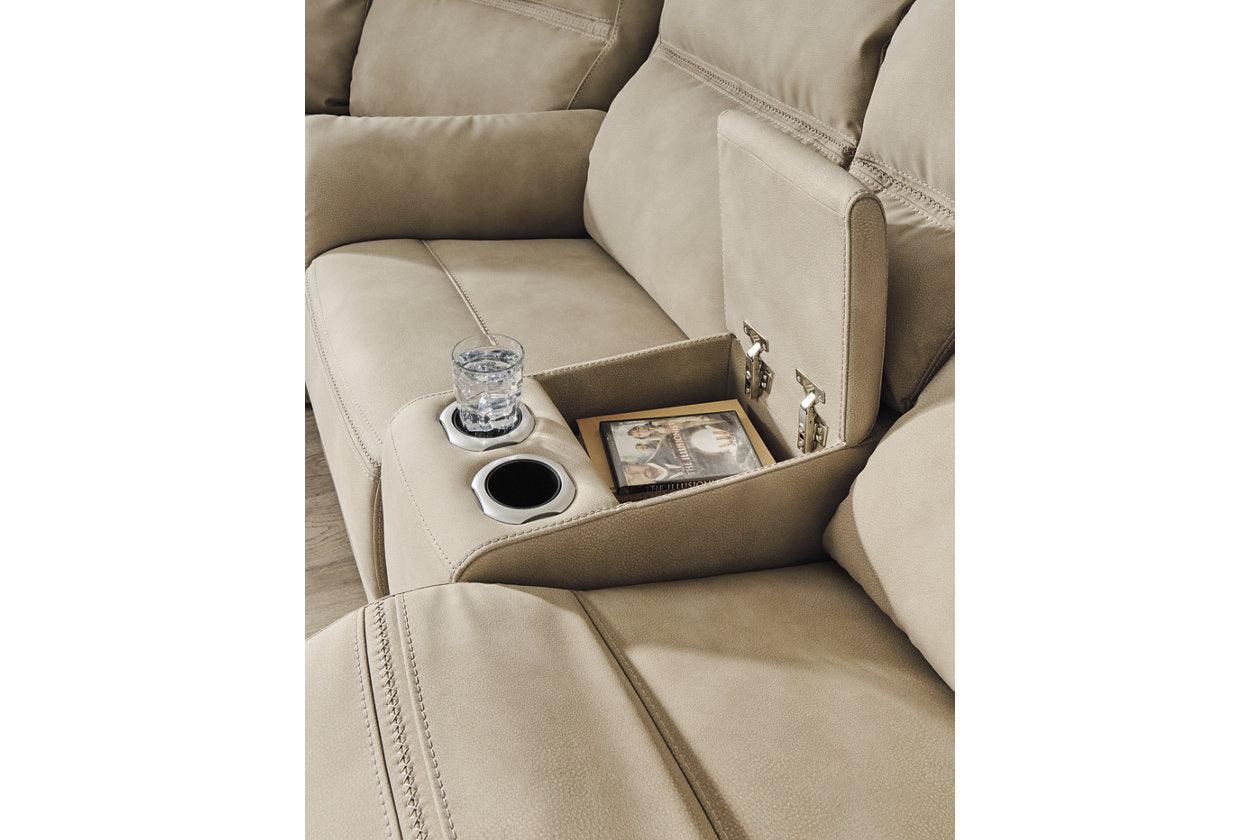 Next-Gen DuraPella Sand Power Reclining Loveseat with Console - Image 8