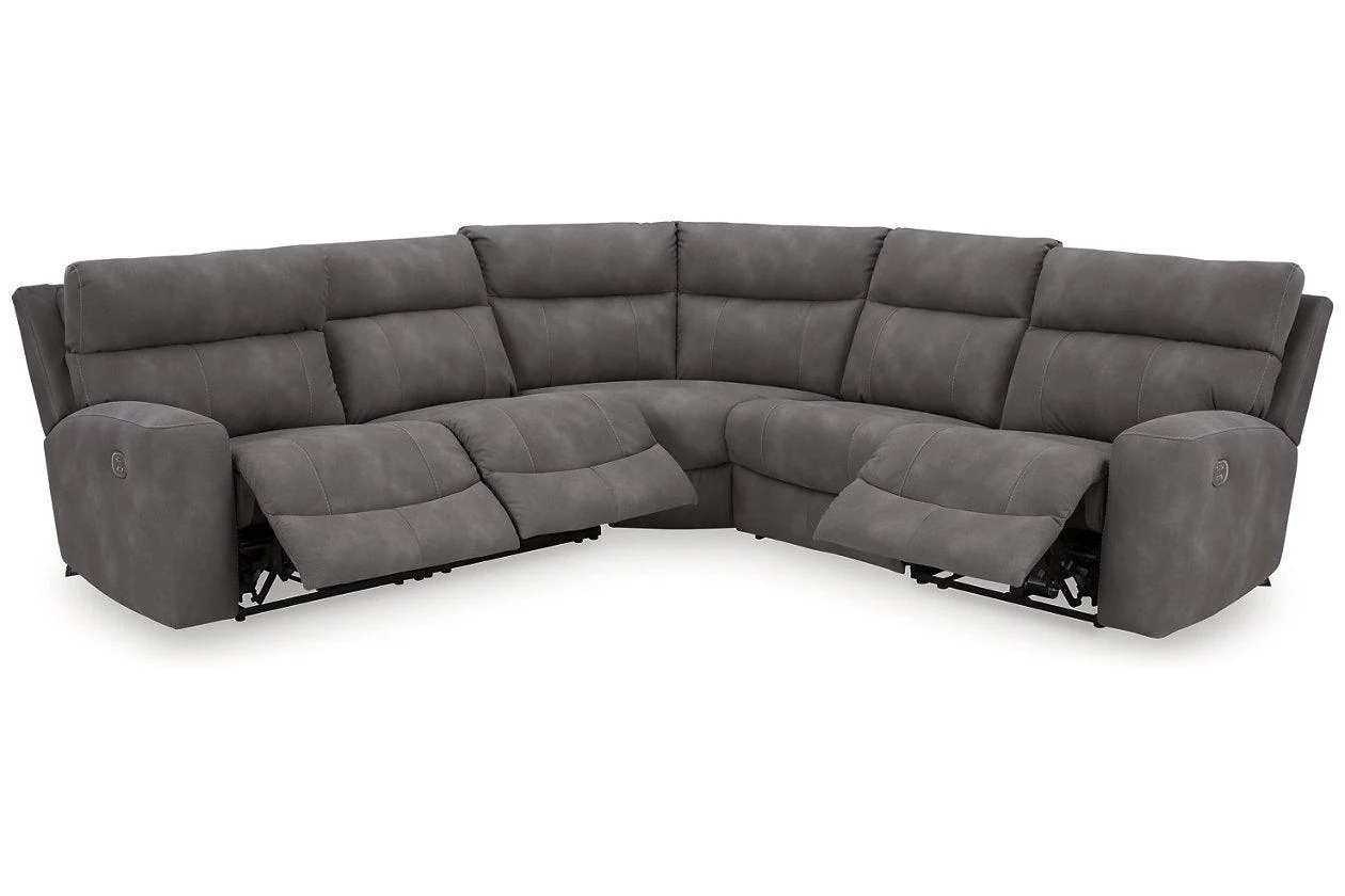 Next-Gen DuraPella Slate 5-Piece Power Reclining Sectional - Image 2