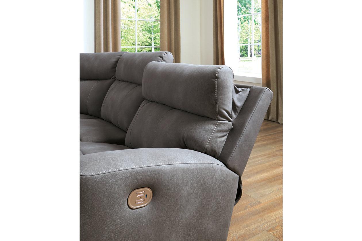 Next-Gen DuraPella Slate 5-Piece Power Reclining Sectional - Image 4
