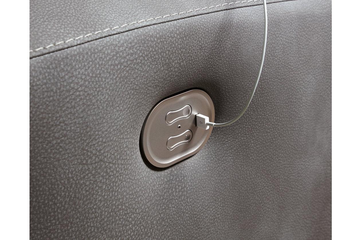 Next-Gen DuraPella Slate 5-Piece Power Reclining Sectional - Image 5
