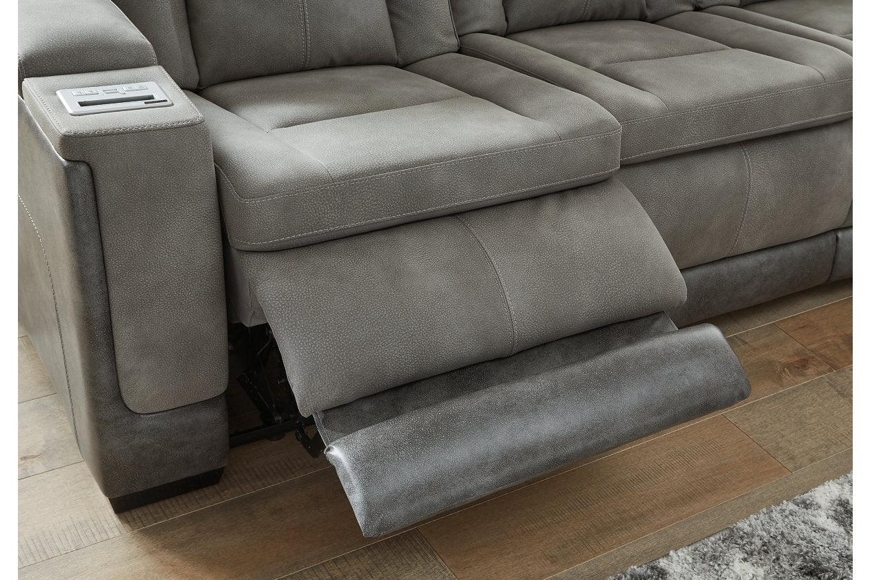 Next-Gen DuraPella Slate Dual Power Reclining Loveseat with Console - Image 12