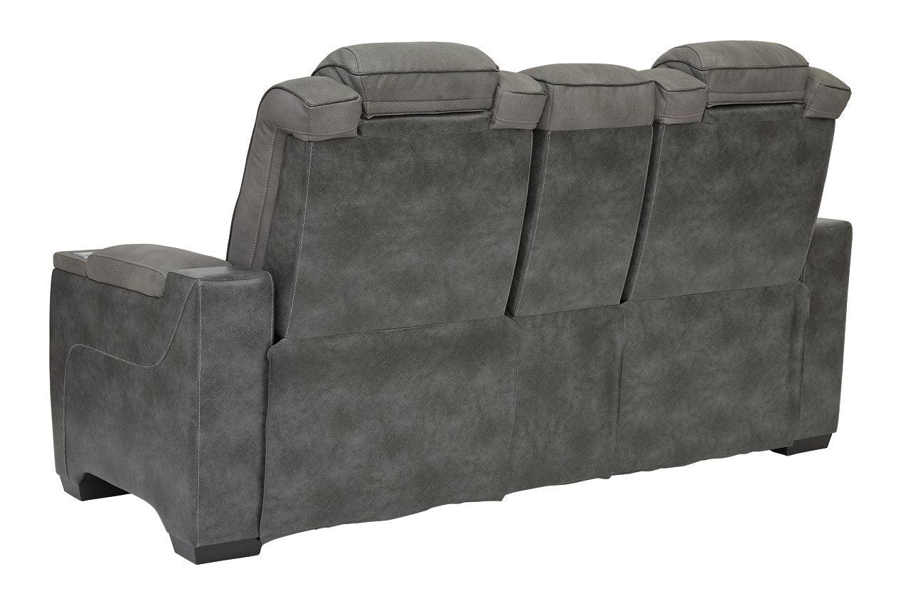 Next-Gen DuraPella Slate Dual Power Reclining Loveseat with Console - Image 5