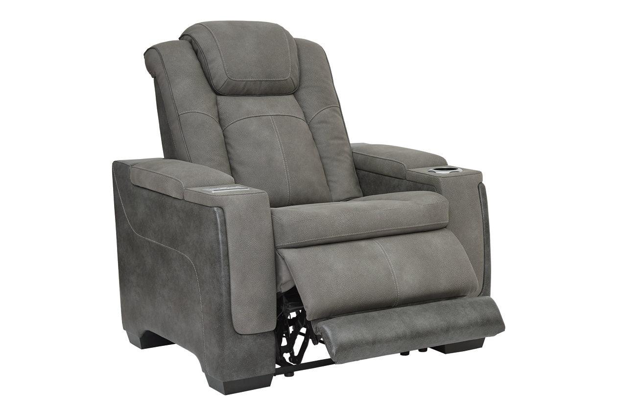 Next-Gen DuraPella Slate Performance Fabric Dual Power Recliner /ADJ Headrest - Image 3