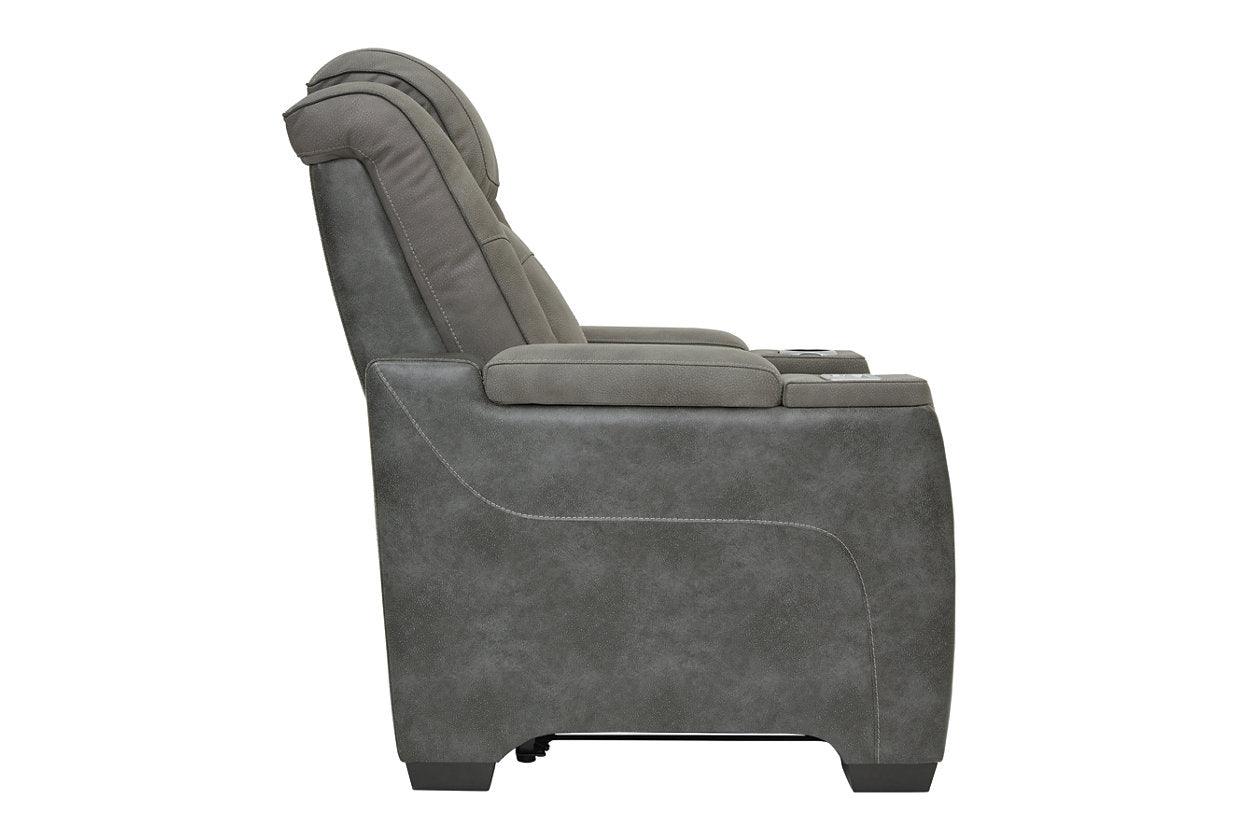 Next-Gen DuraPella Slate Performance Fabric Dual Power Recliner /ADJ Headrest - Image 5