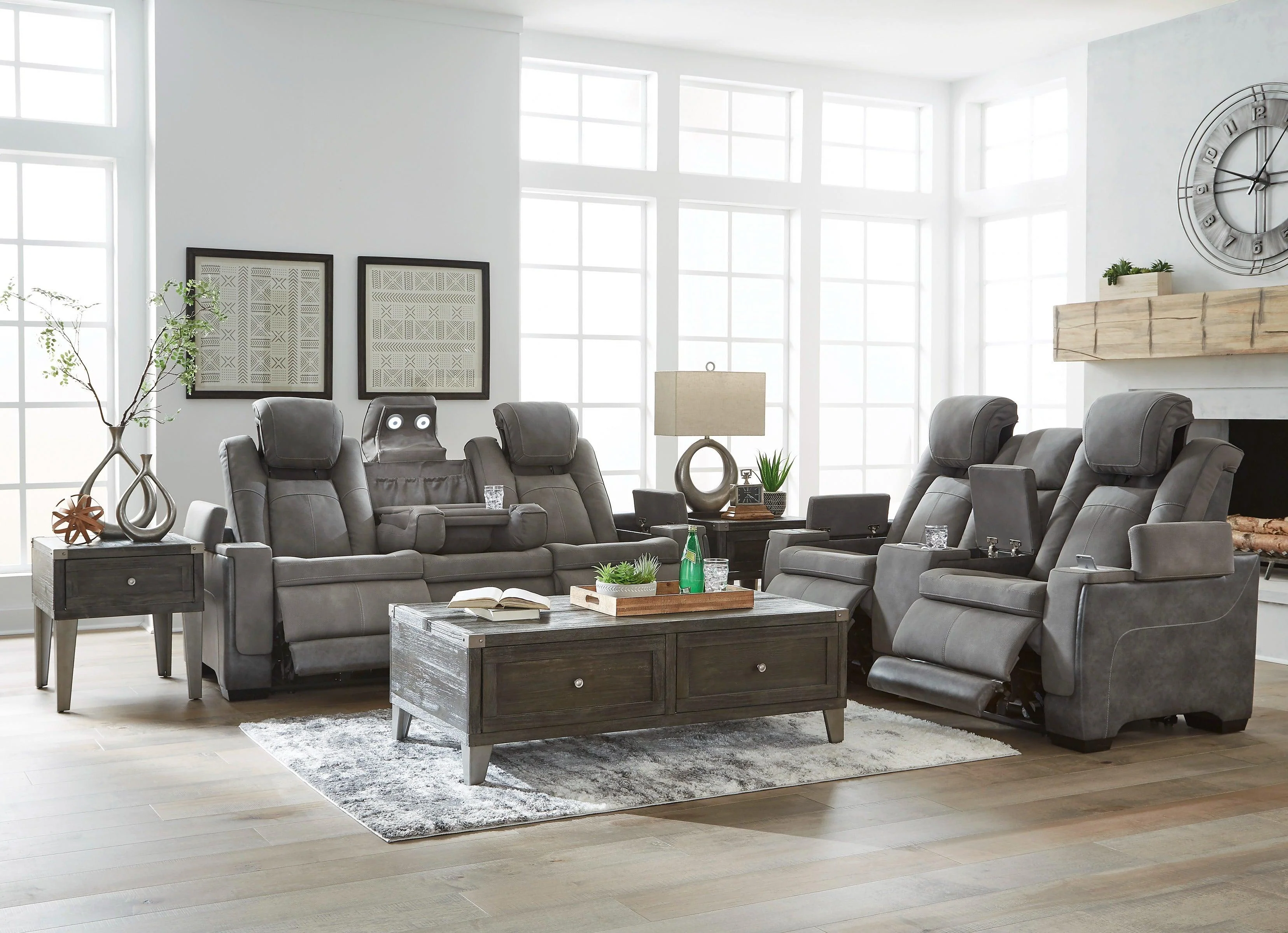Next-Gen Durapella Slate Dual Power Reclining Living Room Set - Image 5