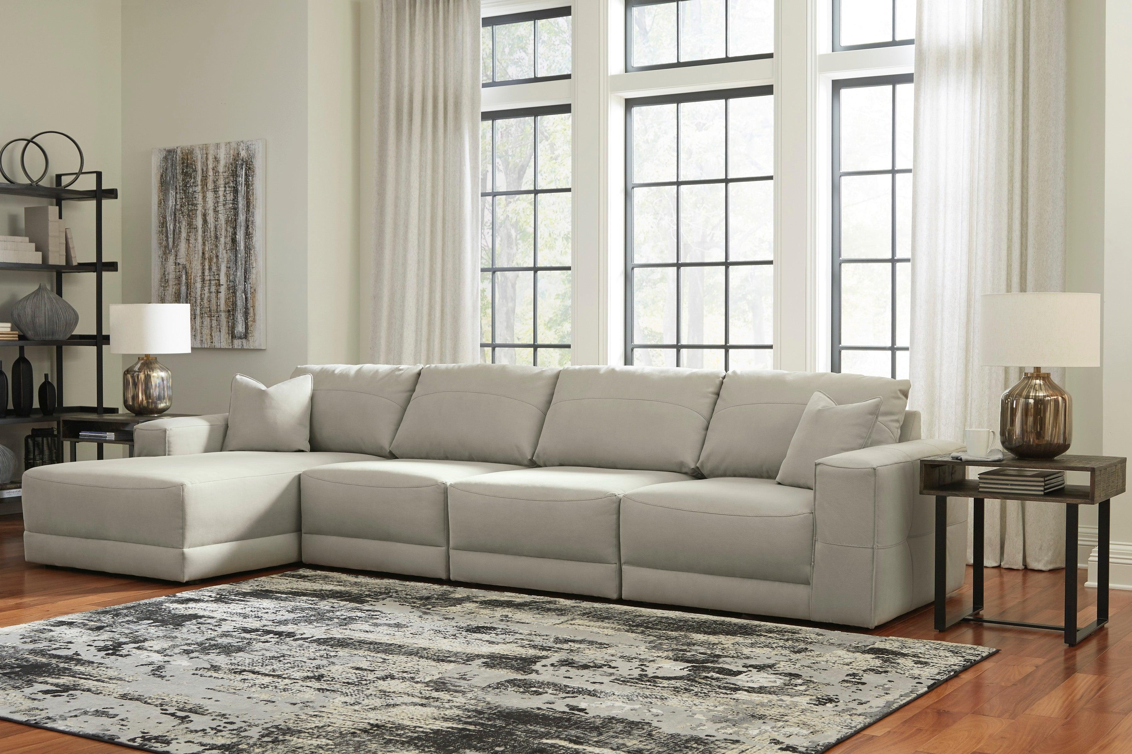 Next-Gen Gaucho Gray 4-Piece Left Arm Facing Chaise Sectional