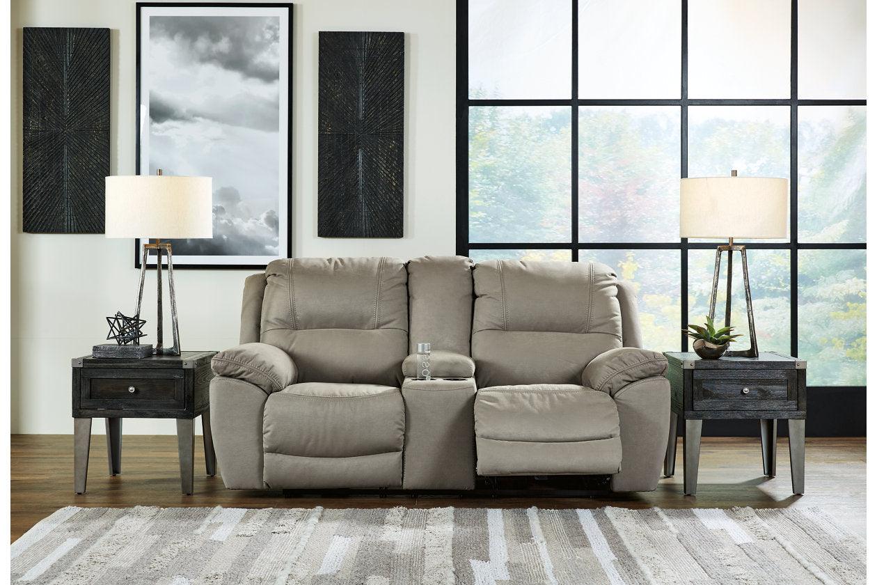 Next-Gen Gaucho Putty Manual Reclining Loveseat with Console