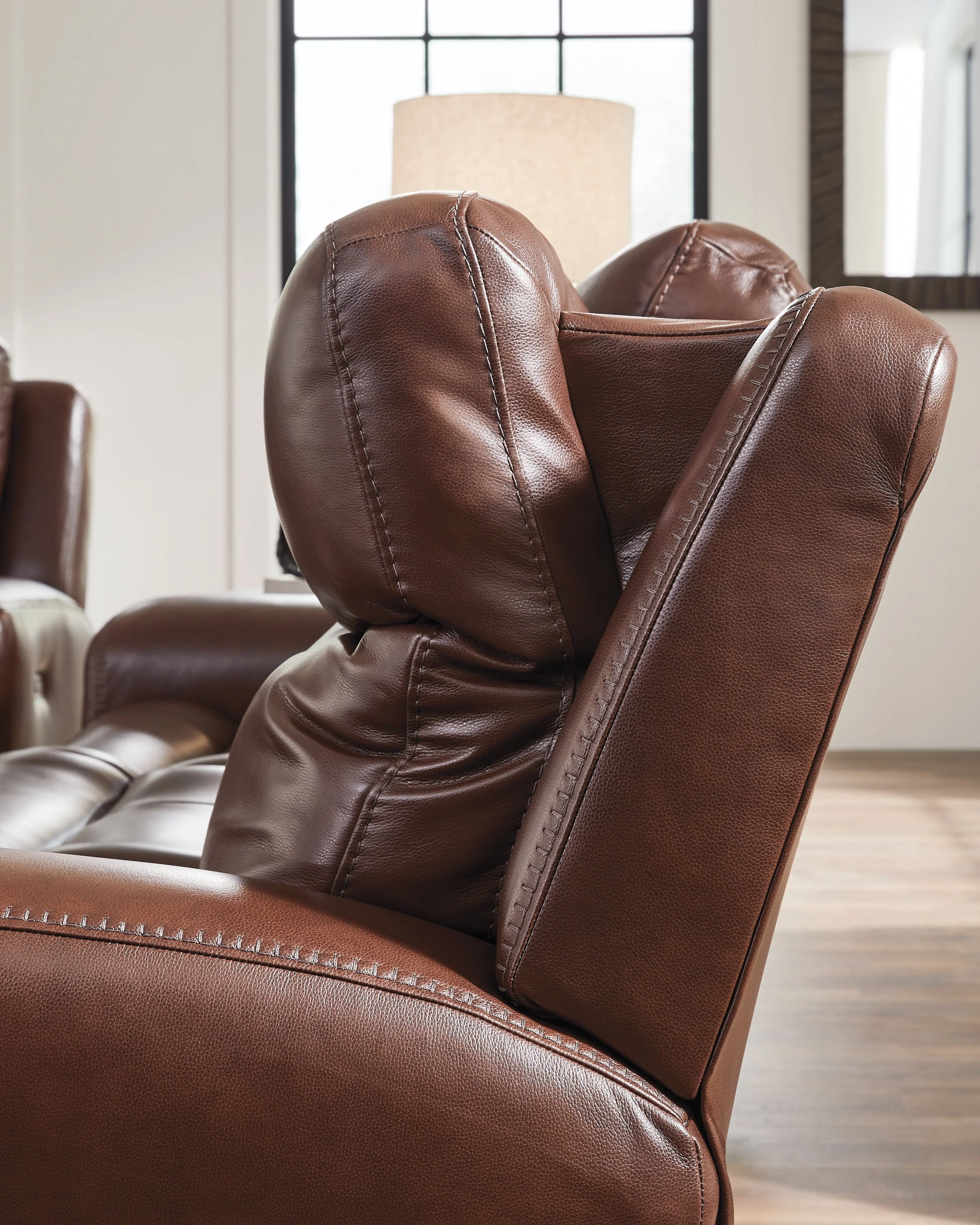 Next Move Mahogany Power Reclining Sofa - Image 5