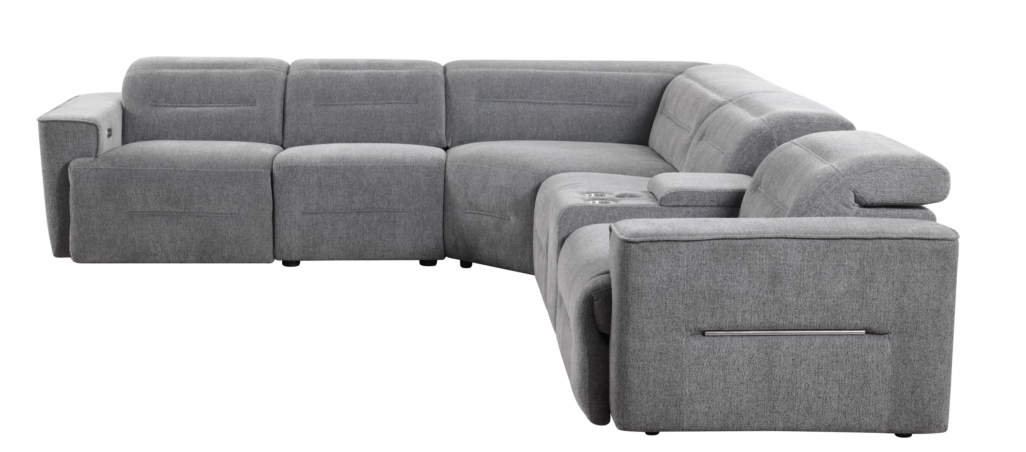 Nexus Dark Grey Fabric Power Reclining Sectional - Image 3