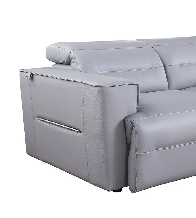 Nexus Light Blue 6-Piece Power Reclining Sectional - Image 7