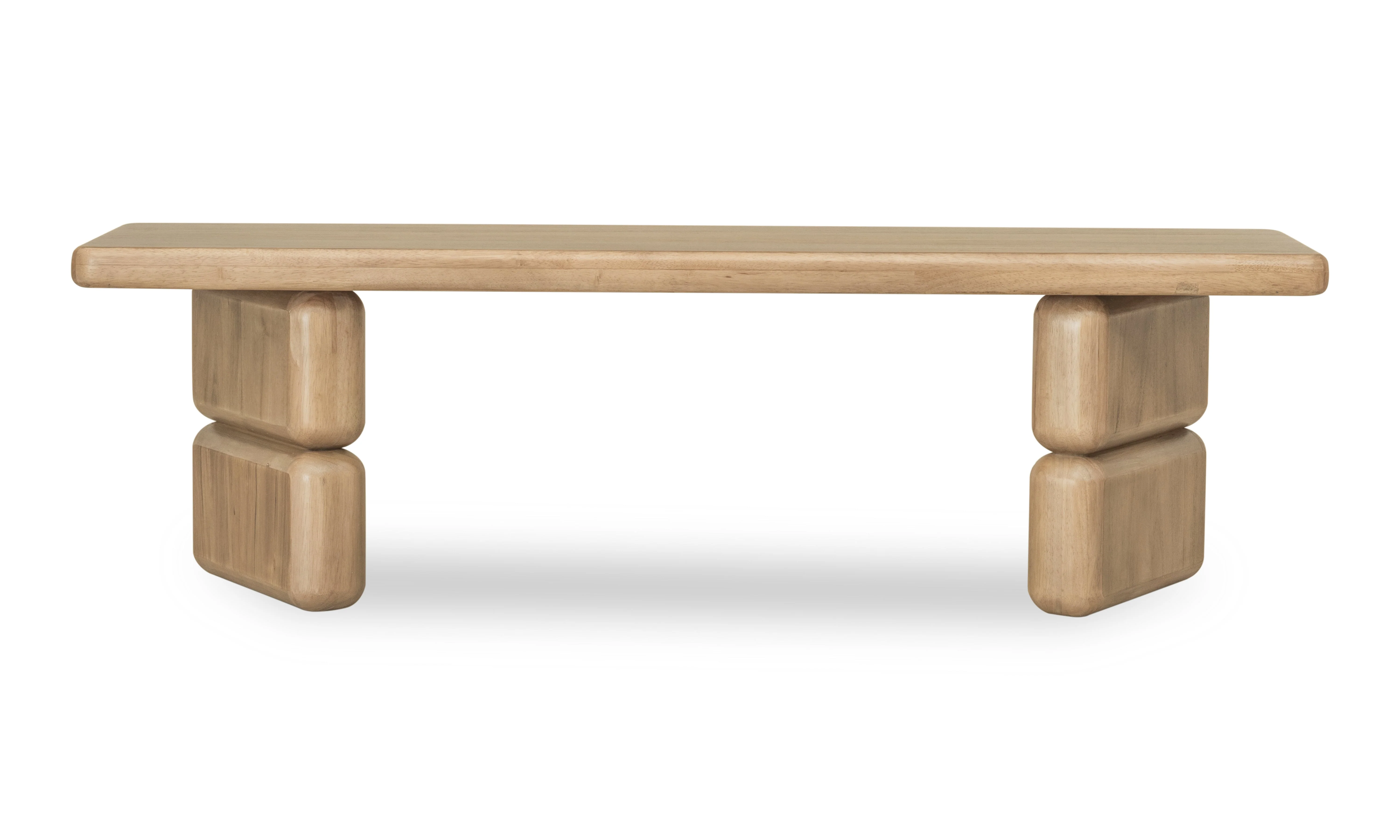 Nia Acacia Wood Dining Bench in Lioness - Image 2