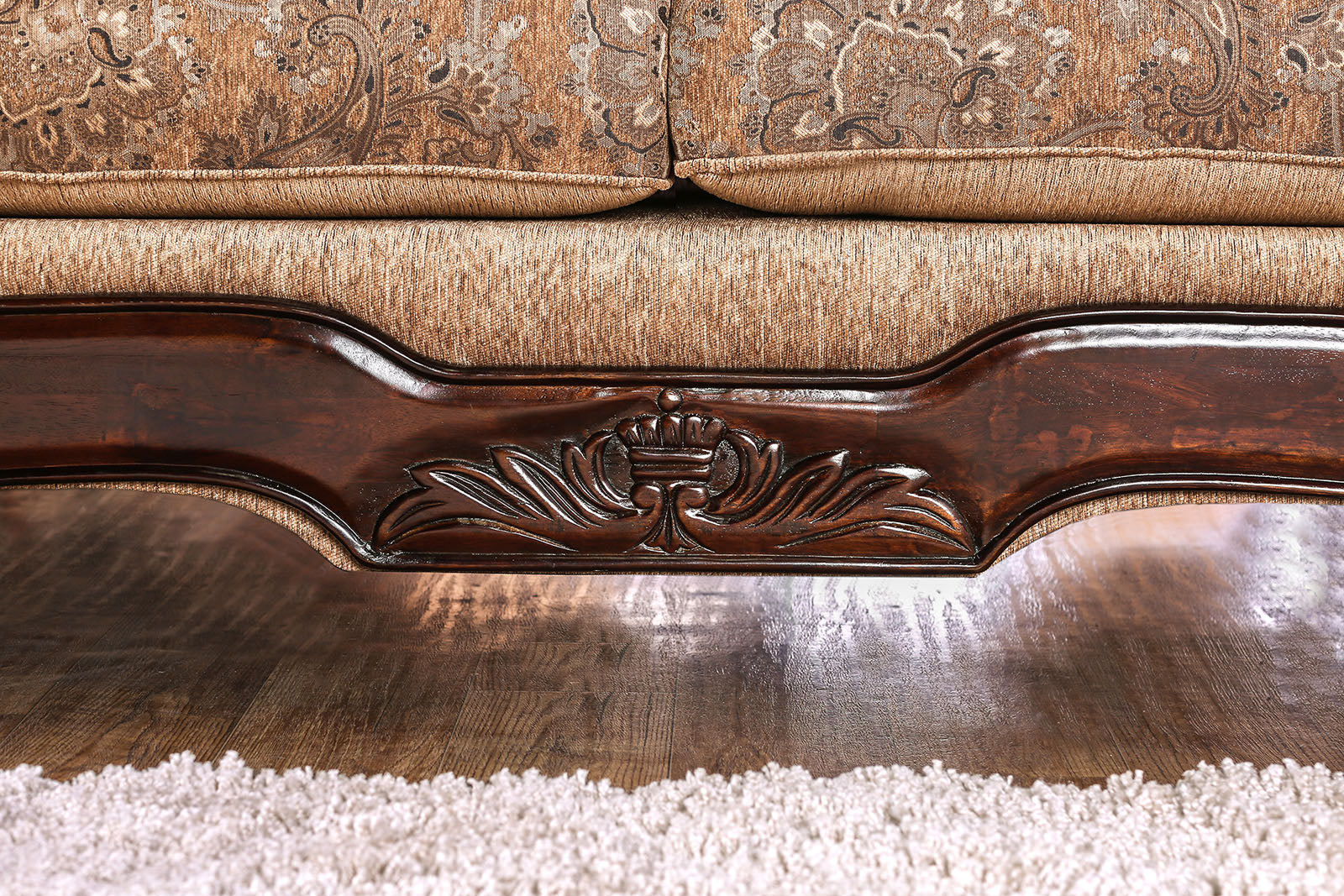 Nicanor Tan/Gold Sofa & Loveseat - Image 6