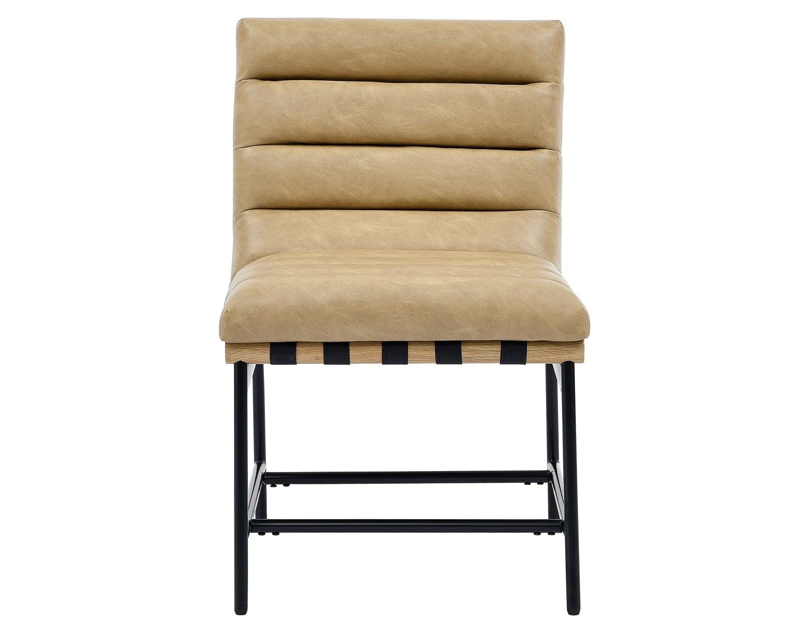 Nicco 20″ Side Chair, Sand Vegan Leather Fabric - Image 2
