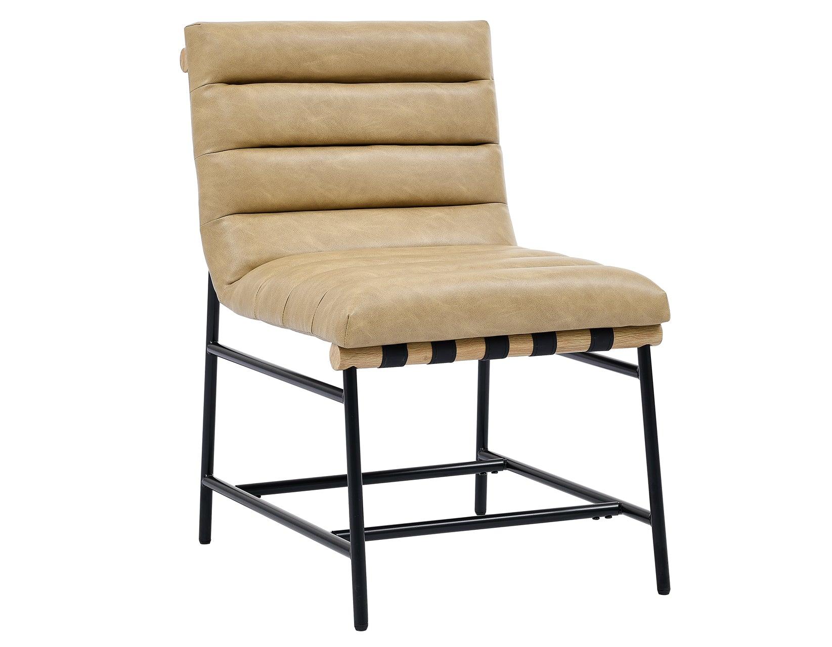 Nicco 20″ Side Chair, Sand Vegan Leather Fabric - Image 3
