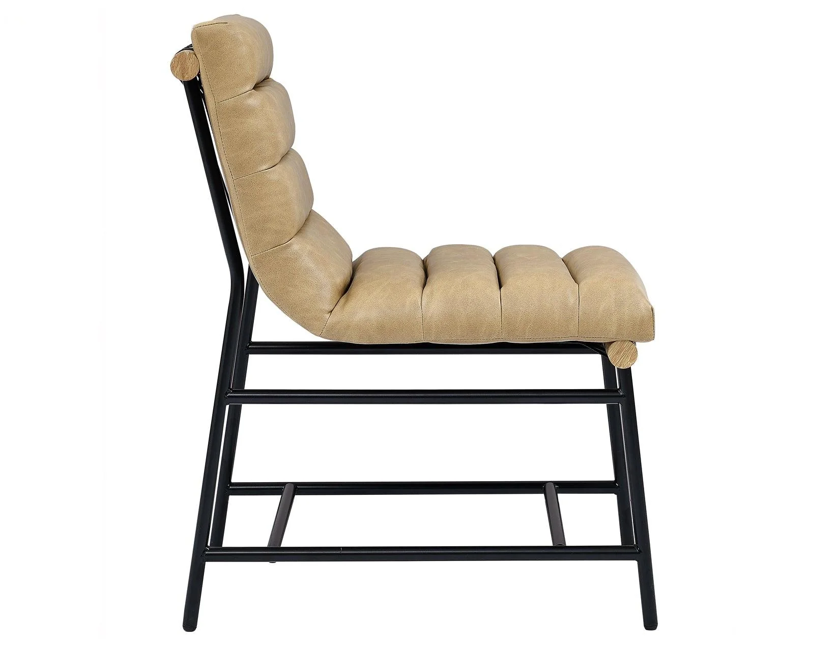 Nicco 20″ Side Chair, Sand Vegan Leather Fabric - Image 4