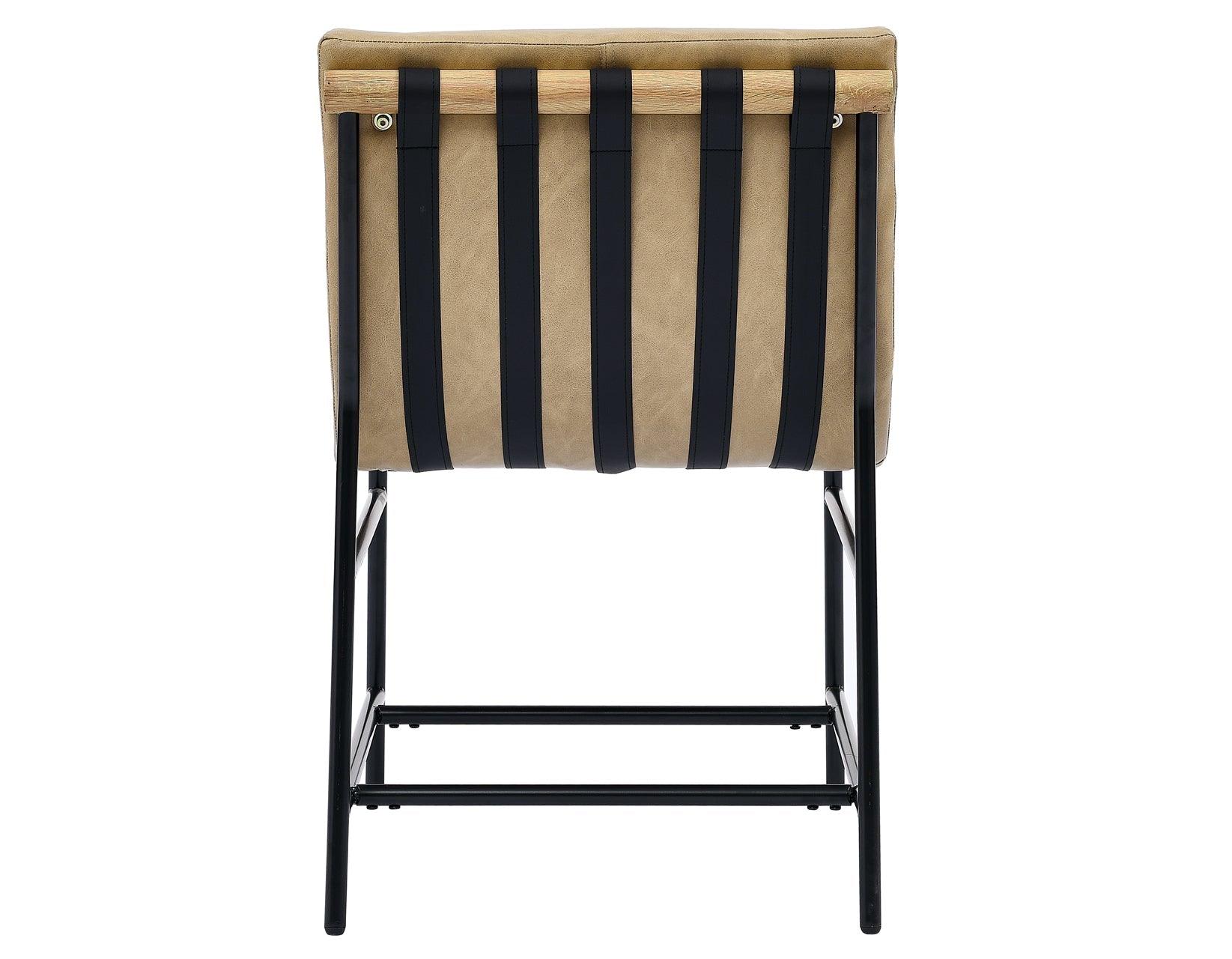 Nicco 20″ Side Chair, Sand Vegan Leather Fabric - Image 6