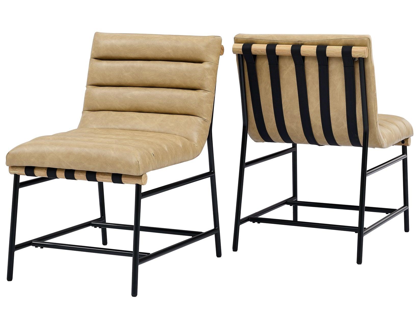 Nicco 20″ Side Chair, Sand Vegan Leather Fabric - Image 7