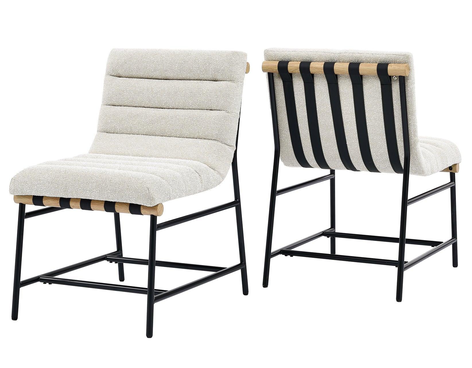 Nicco Side Chair Bucket Seat, Eggshell Fabric - Image 4