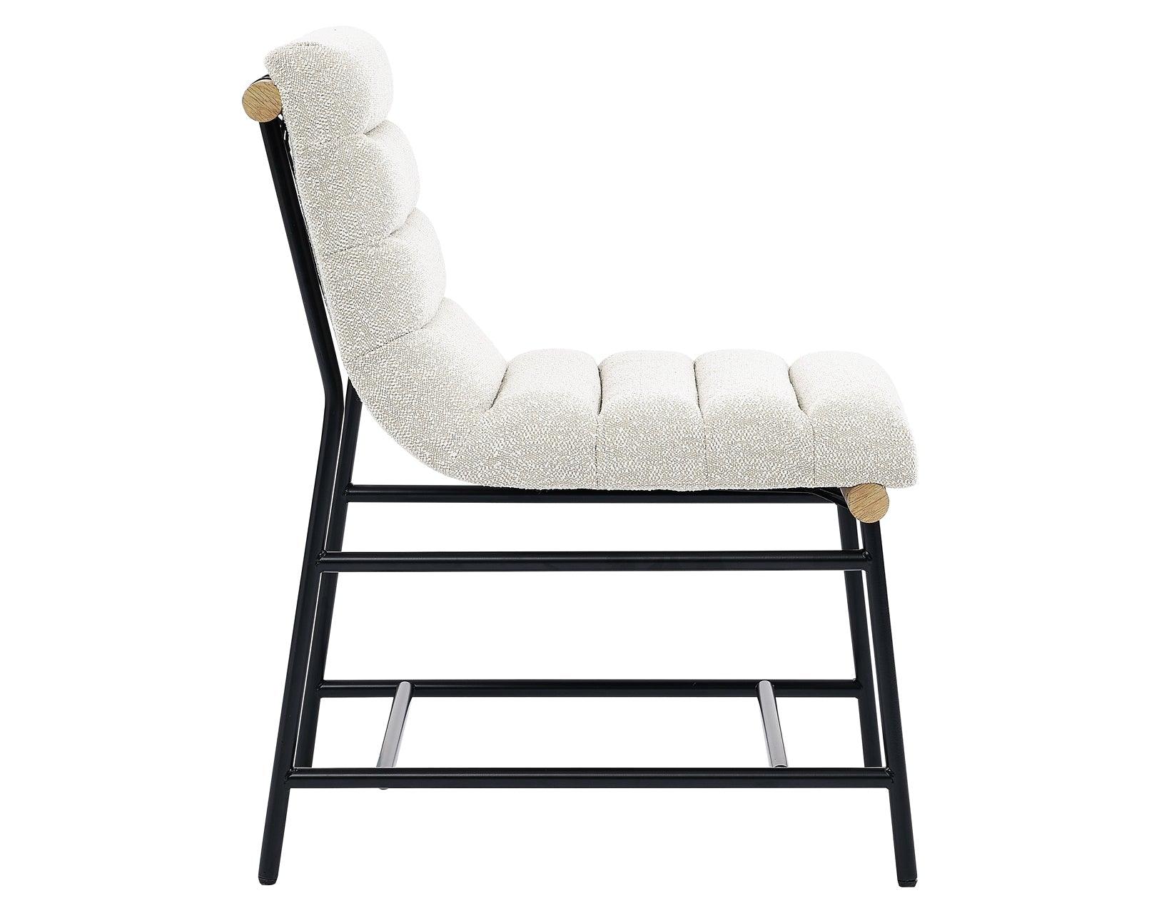 Nicco Side Chair Bucket Seat, Eggshell Fabric - Image 7