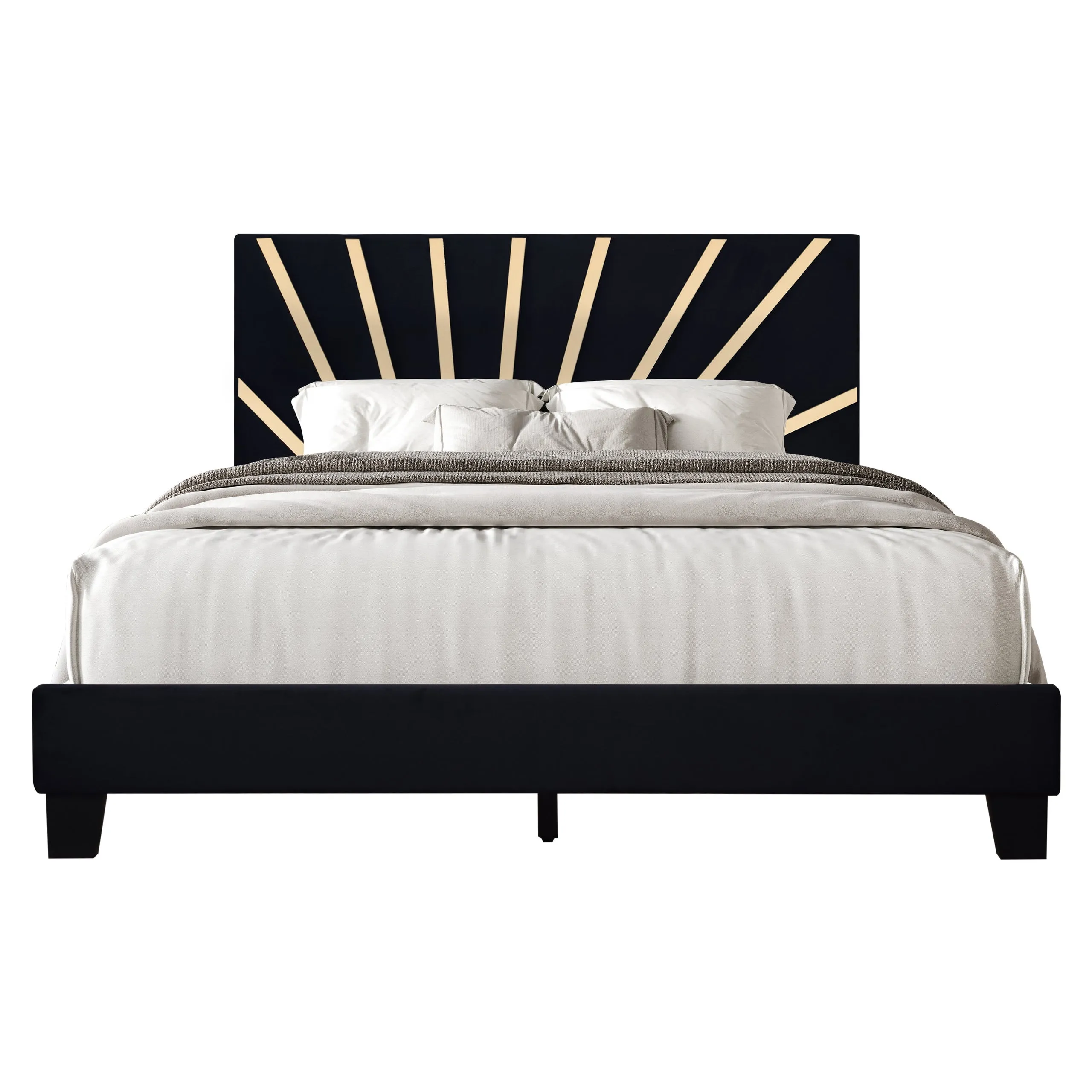 Nico Black King Platform Bed - Image 3