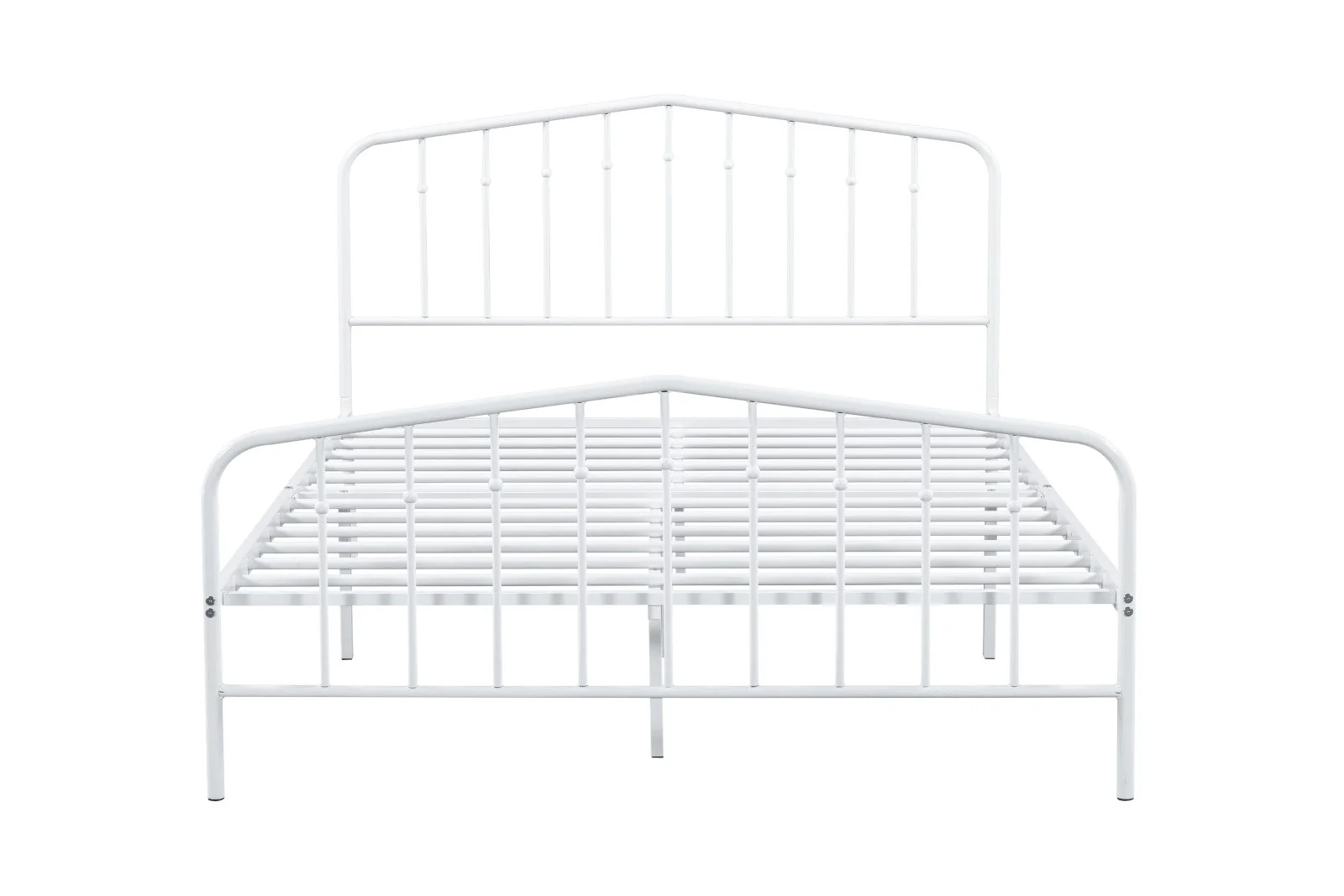 Nicoli White Full Metal Bed - Image 2
