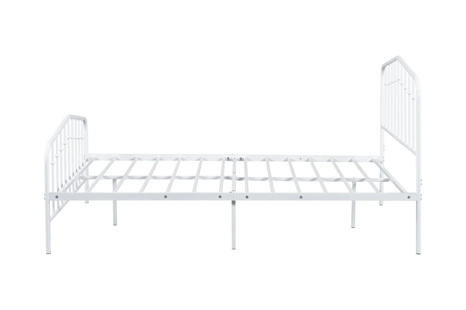 Nicoli White Full Metal Bed - Image 4
