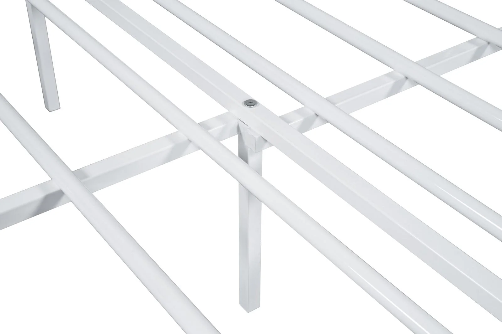 Nicoli White Full Metal Bed - Image 5