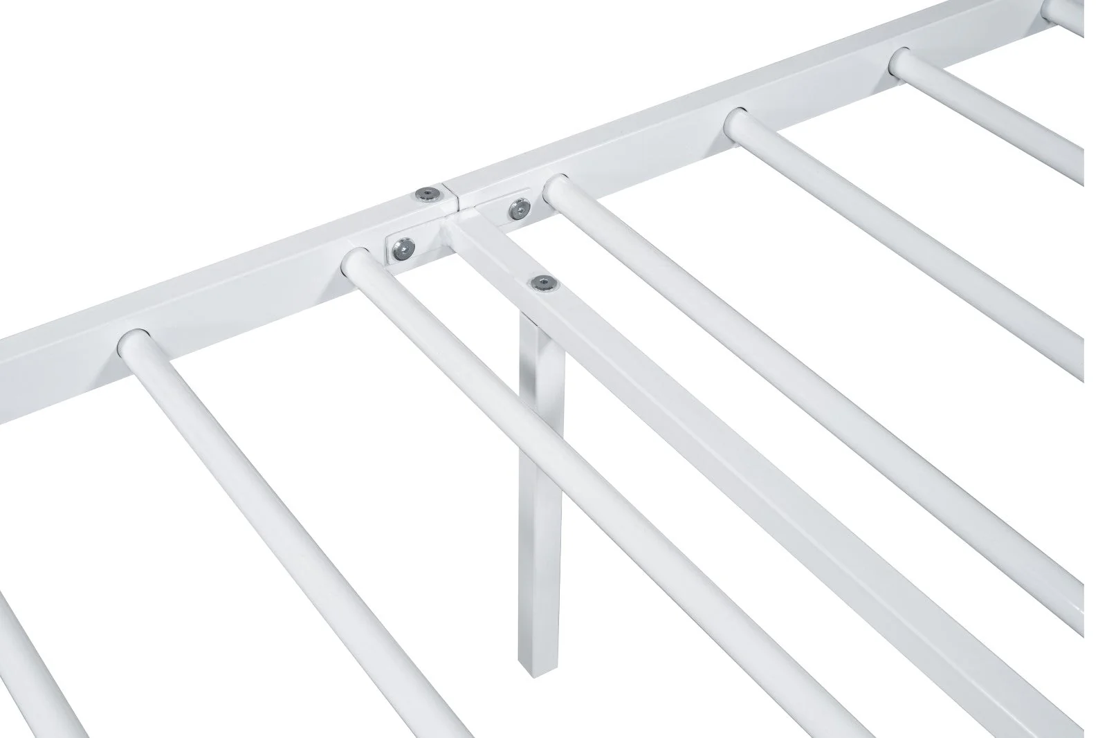 Nicoli White Full Metal Bed - Image 6