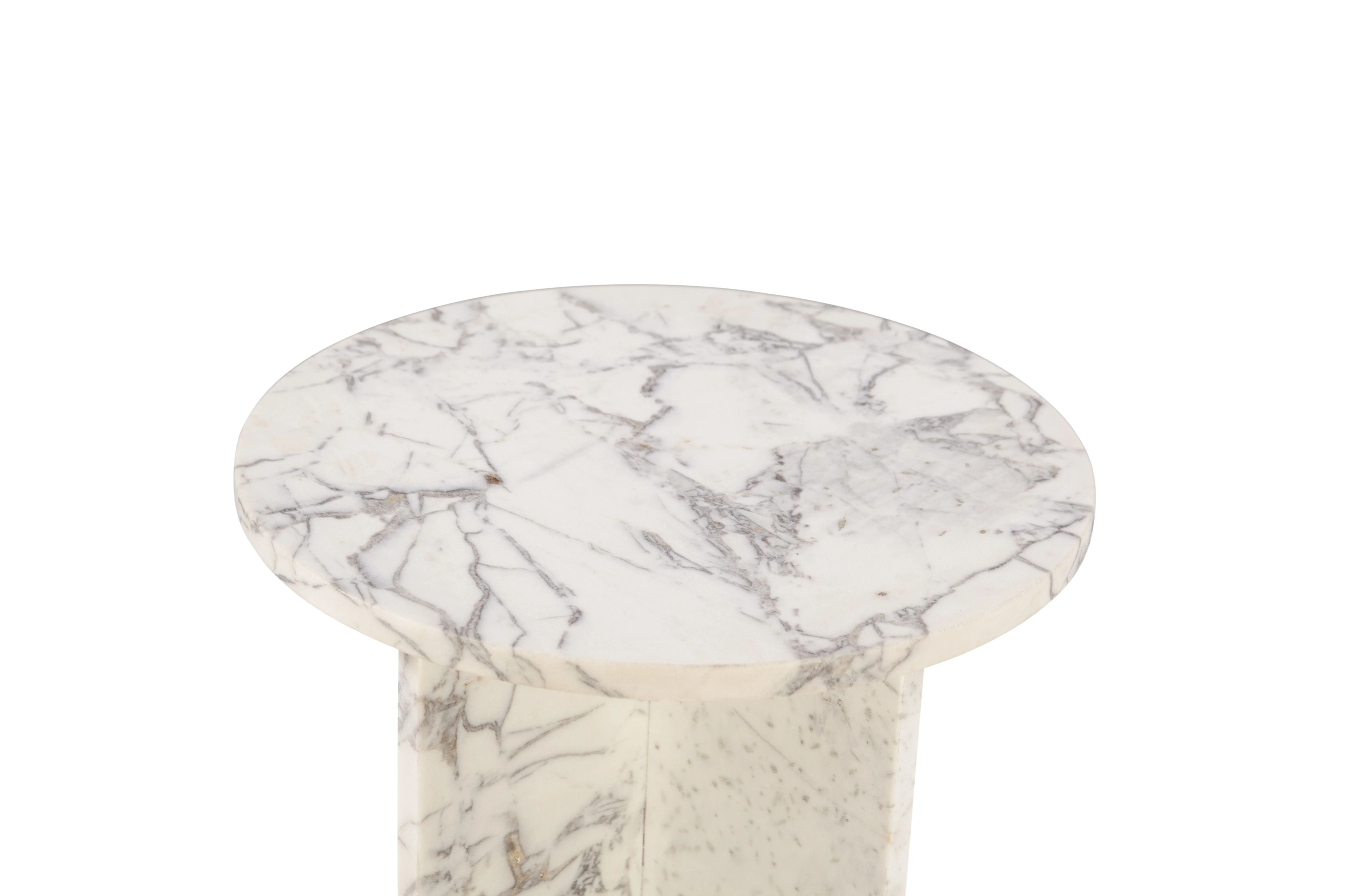 Nile 20" Side Table in Alabaster Marble - Image 4