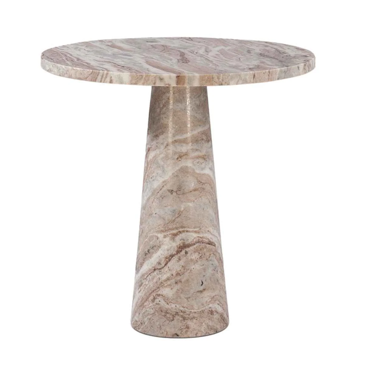 Nile 30" Round Dining Table in Brown Toronto Marble - Image 2