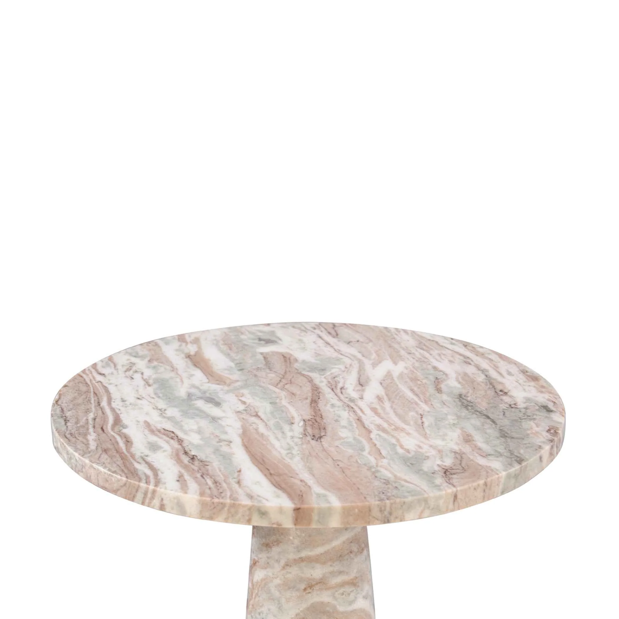 Nile 30" Round Dining Table in Brown Toronto Marble - Image 3