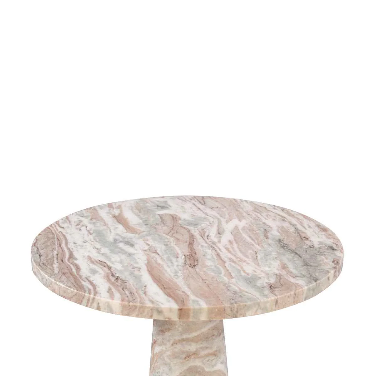 Nile 30" Round Dining Table in Brown Toronto Marble - Image 4